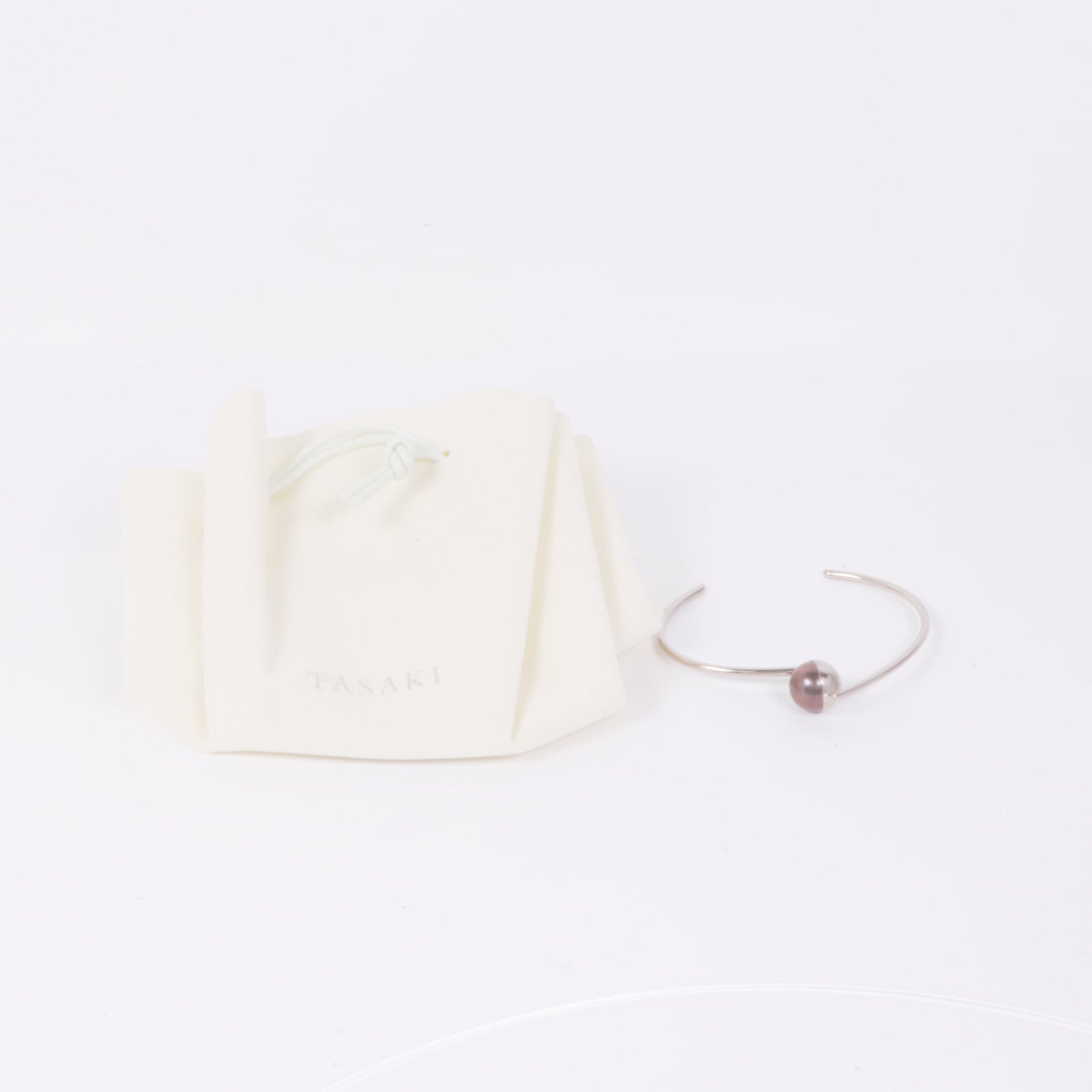 TASAKI 18K白金Arlequin M/G Pearl Bangle手鐲