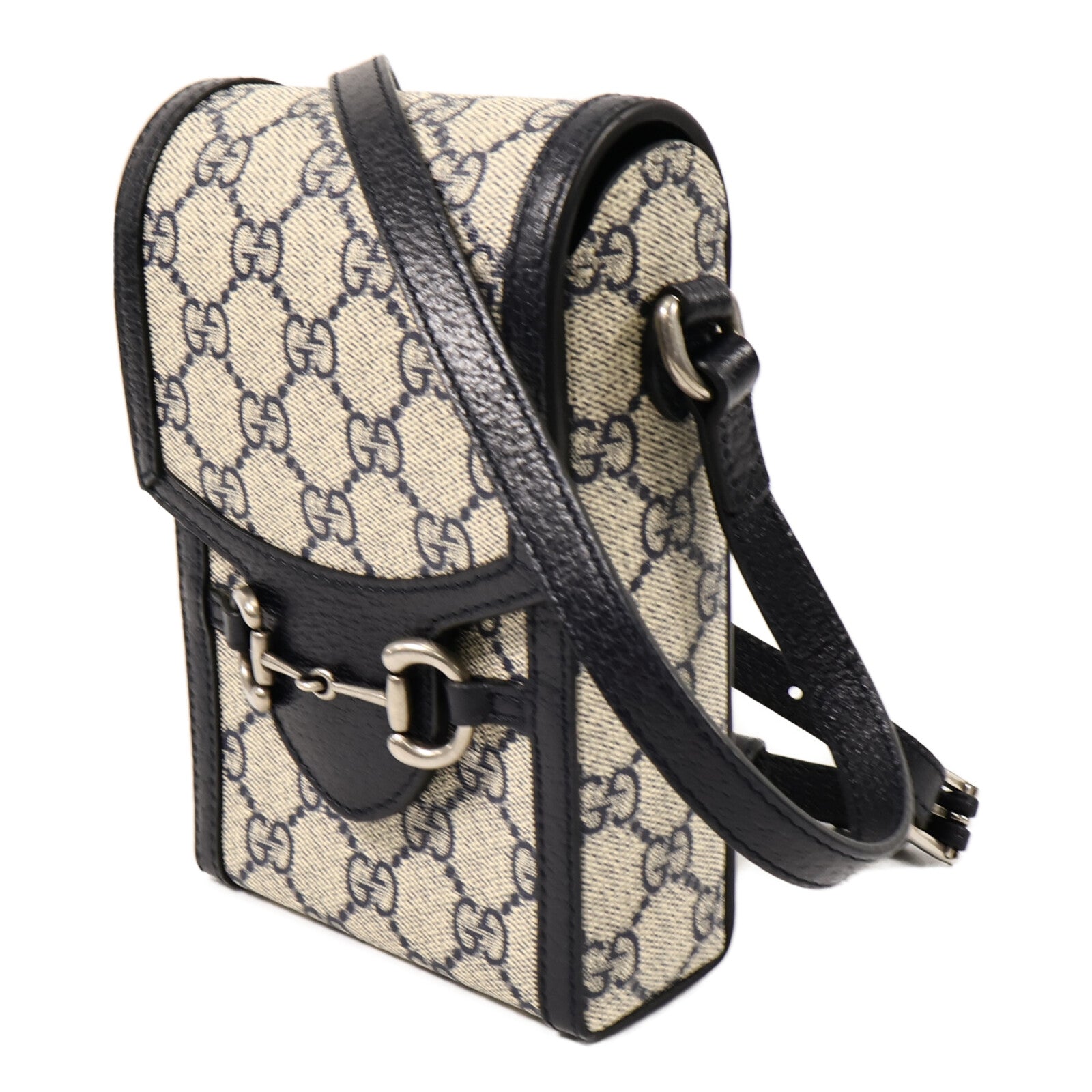 GUCCI 塗層帆布1955 Horsebit肩背袋