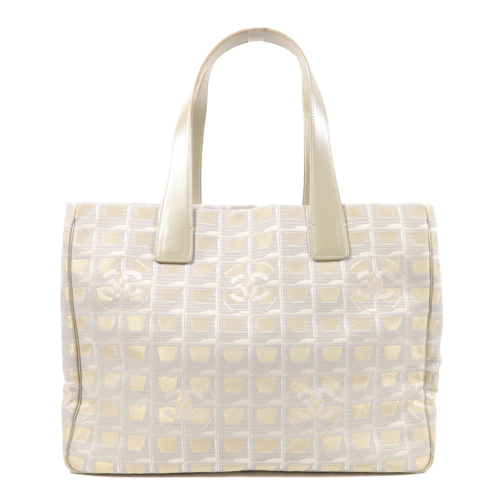 CHANEL 尼龍Tote Bag銀扣手挽袋