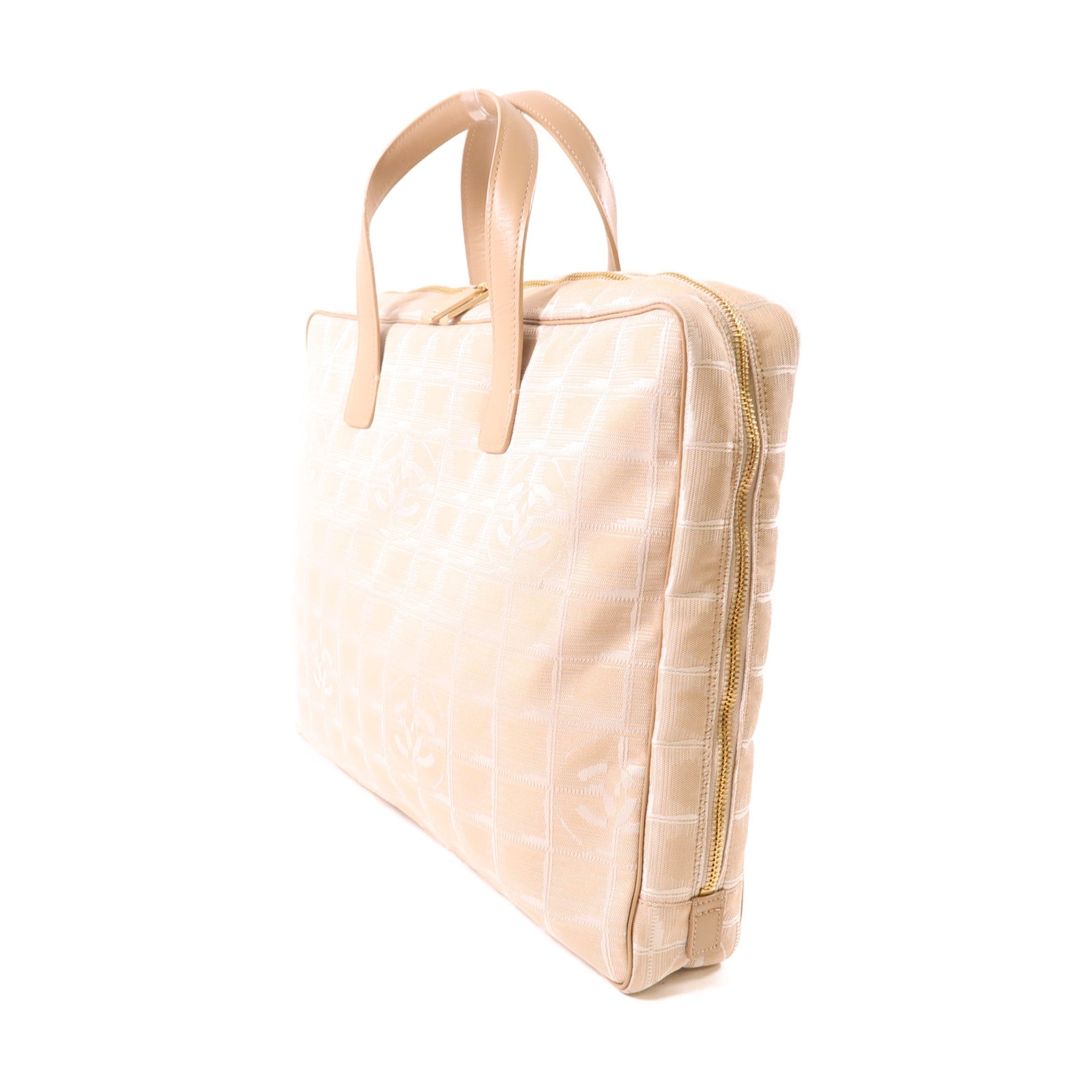 CHANEL 尼龍Travel/Laptop Bag金扣筆記型電腦包