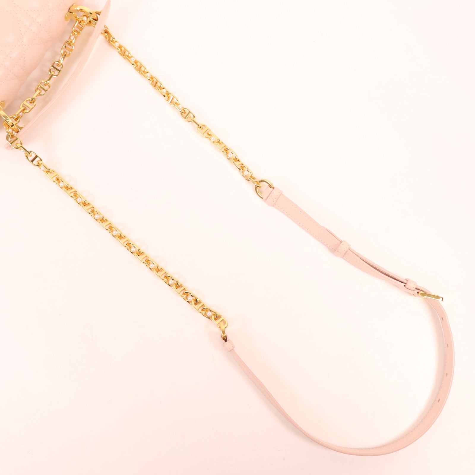 Dior 羊皮皮革Dior Jolie Top Handle金扣鏈帶手挽肩背兩用袋