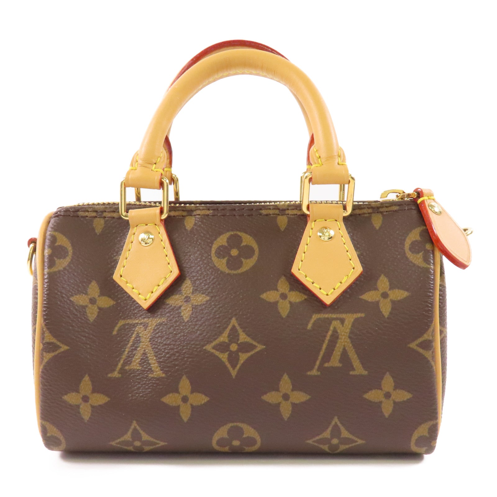 LOUIS VUITTON Monogram Nano Speedy金扣手挽肩背兩用袋