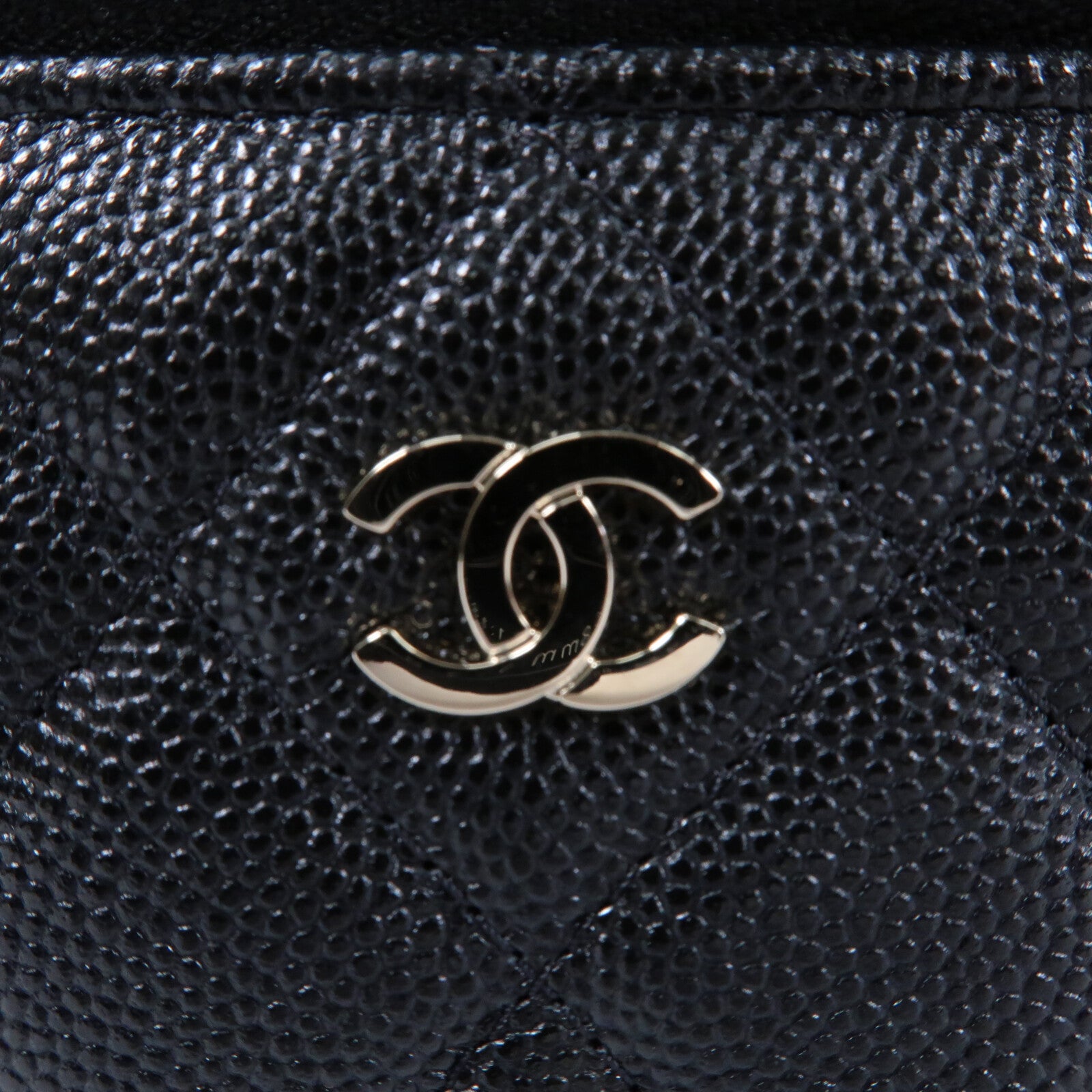 CHANEL 牛皮皮革Small Vanity Case金扣鏈帶肩背袋