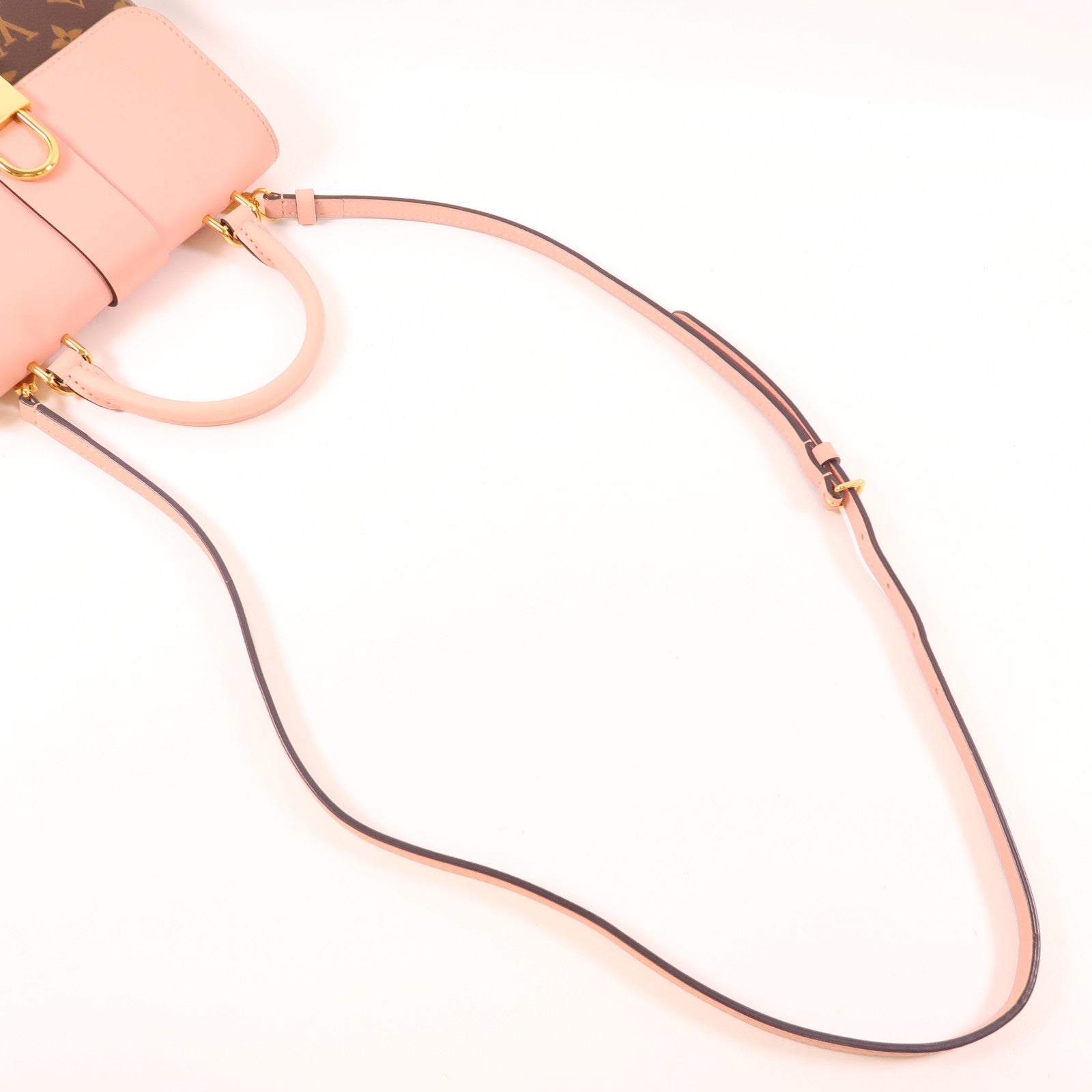 LOUIS VUITTON Monogram Locky BB金扣手挽肩背兩用袋粉紅色