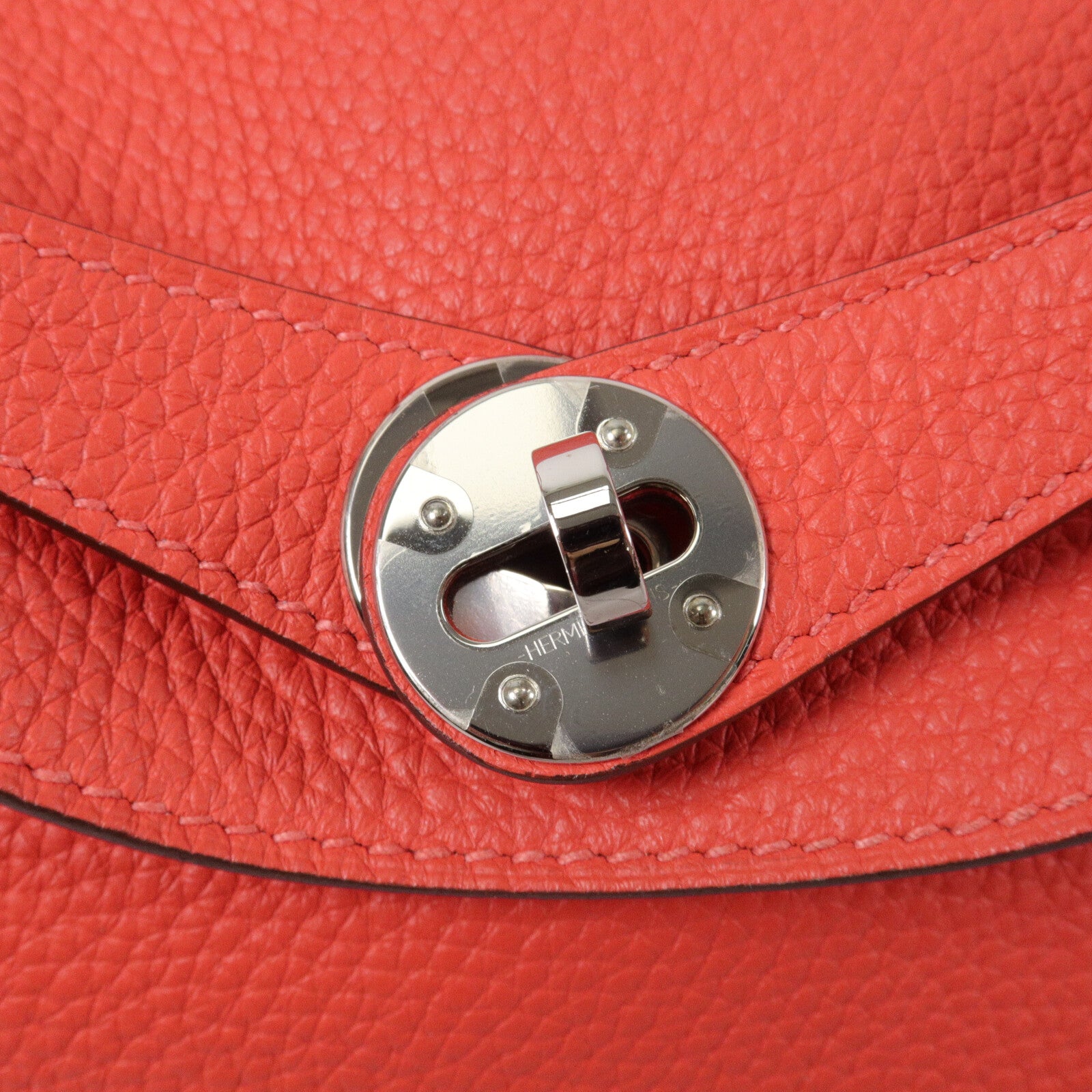 HERMES Clemence皮革Lindy 26手挽肩背兩用袋Rose Jaipur