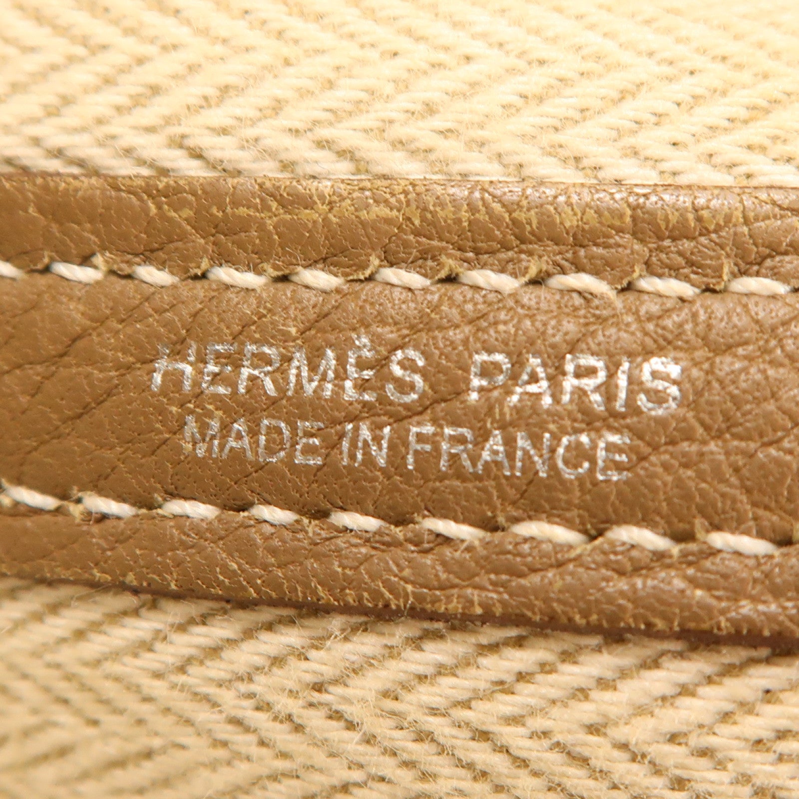 HERMES Negonda皮革Garden Party PM銀扣手挽袋Etoupe