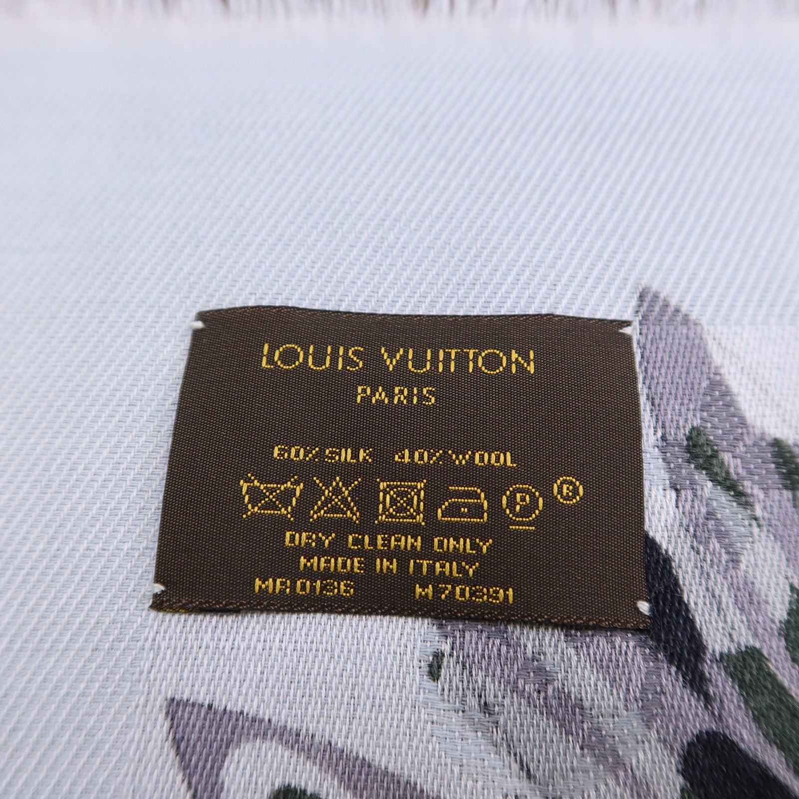 LOUIS VUITTON 羊毛/絲質Scarf絲巾