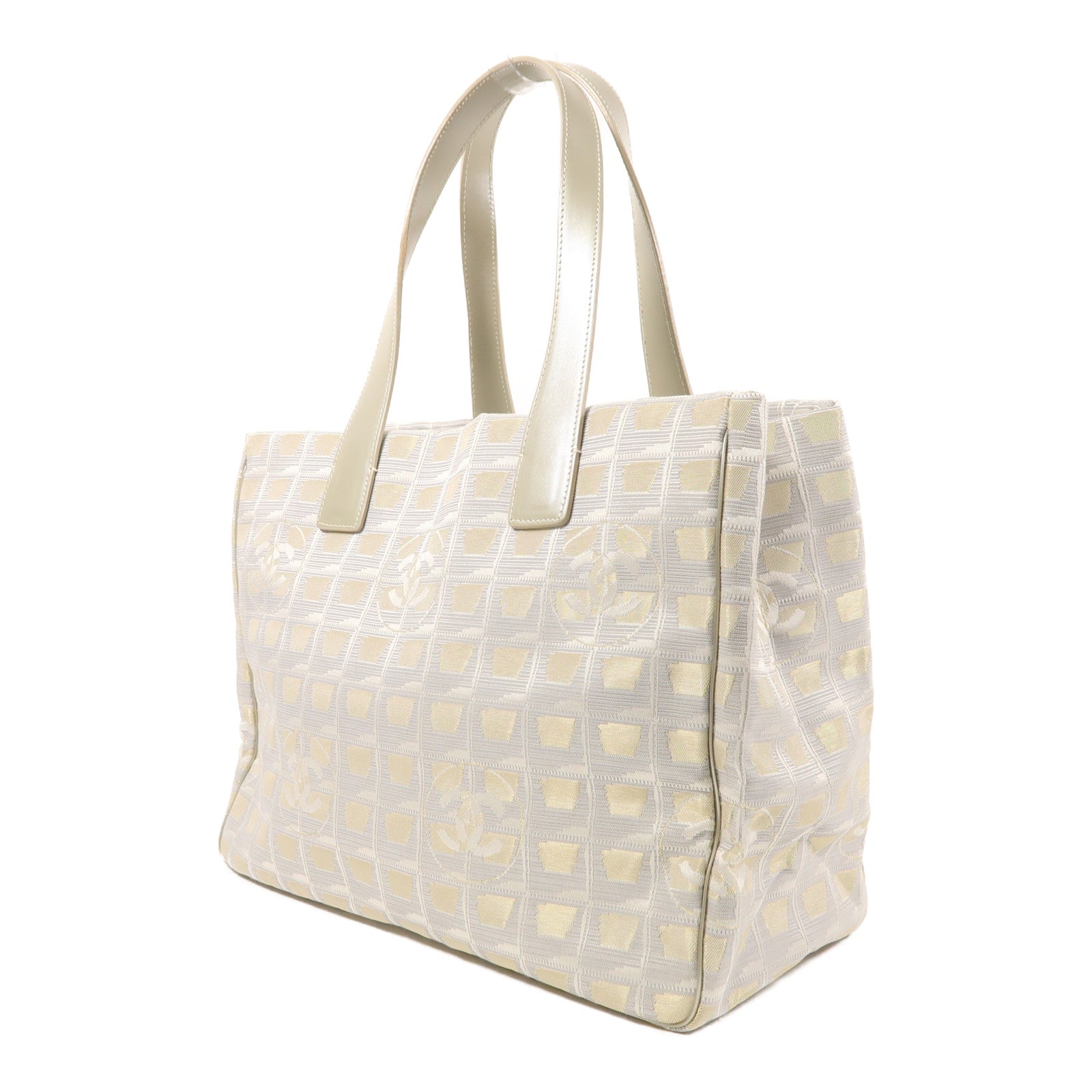 CHANEL 尼龍Tote Bag銀扣手挽袋