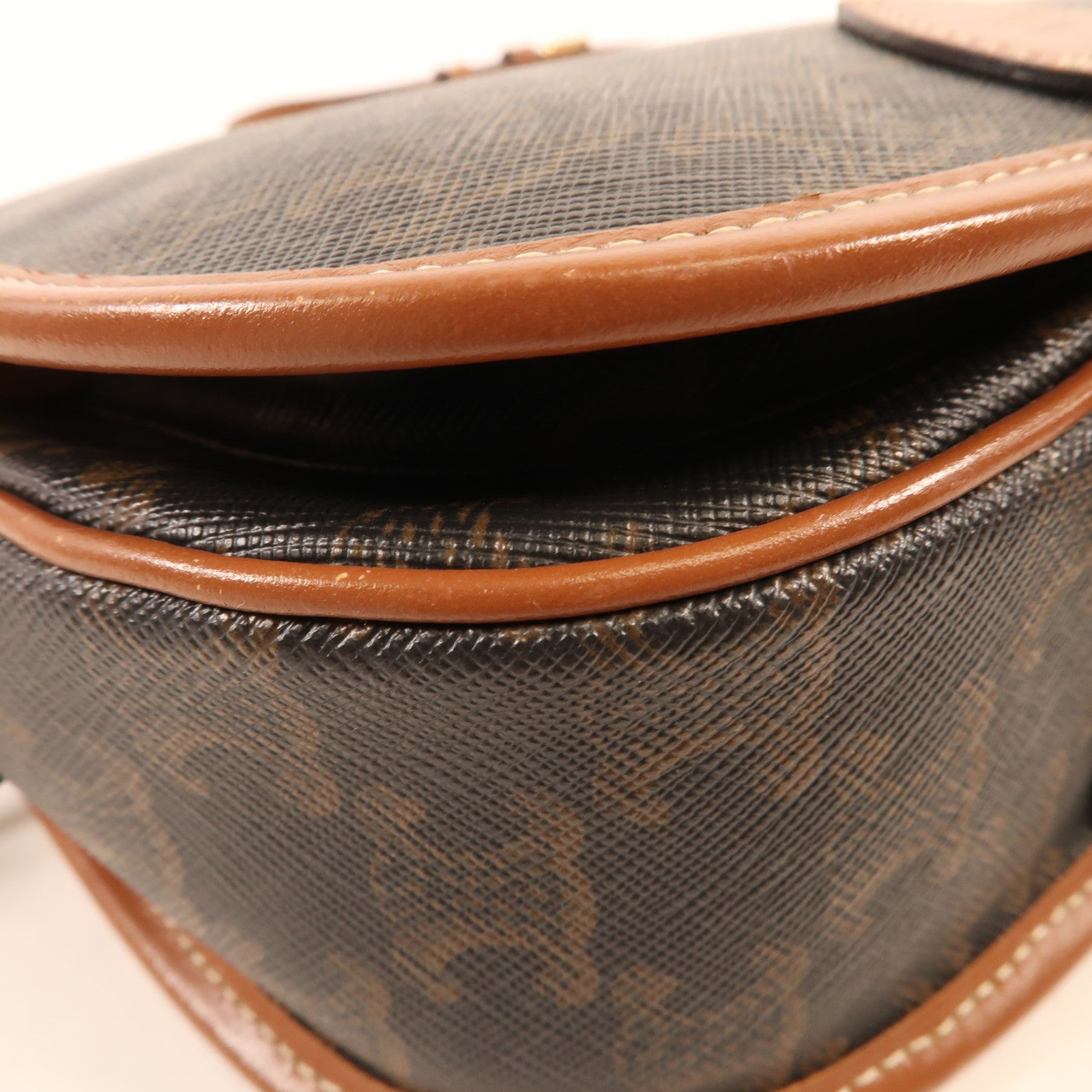 CELINE 塗層帆布Folco Bag金扣肩背袋