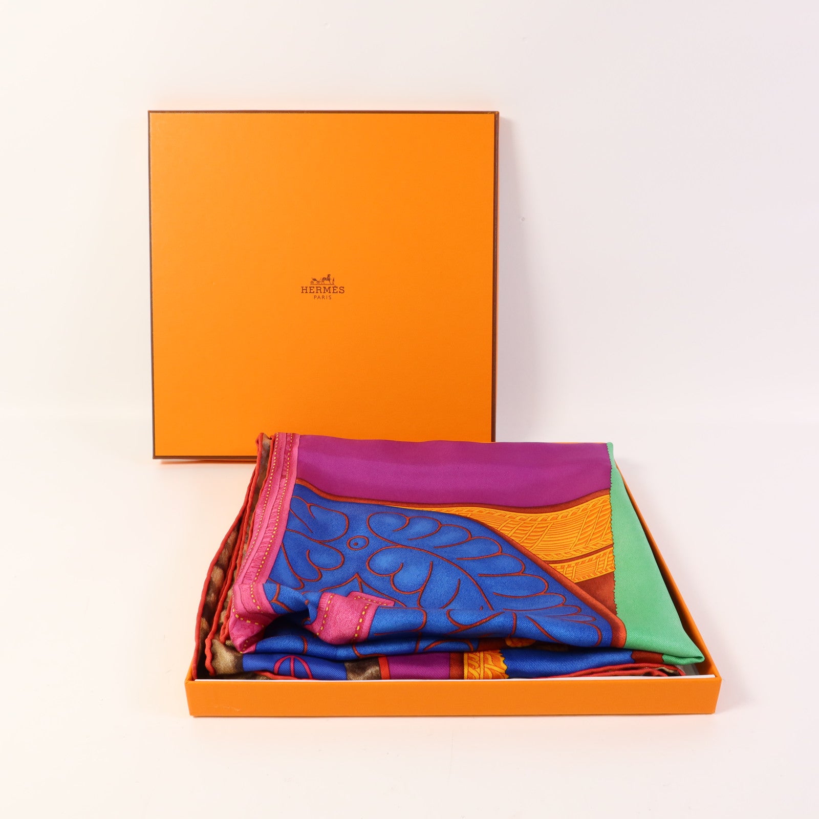 HERMES 絲質Scarf 90X90絲巾