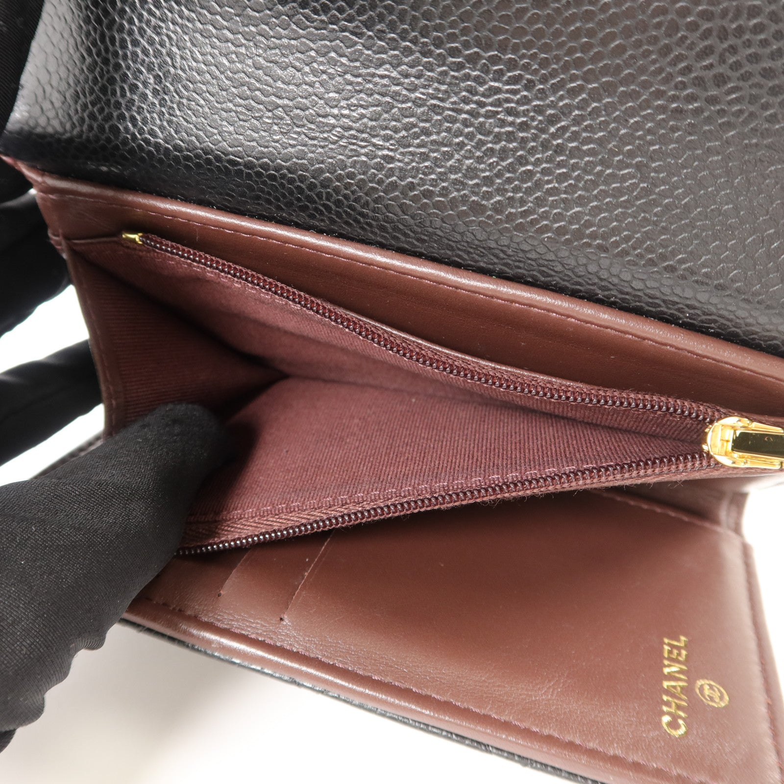 CHANEL 牛皮皮革Classic Medium Flap Wallet錢包