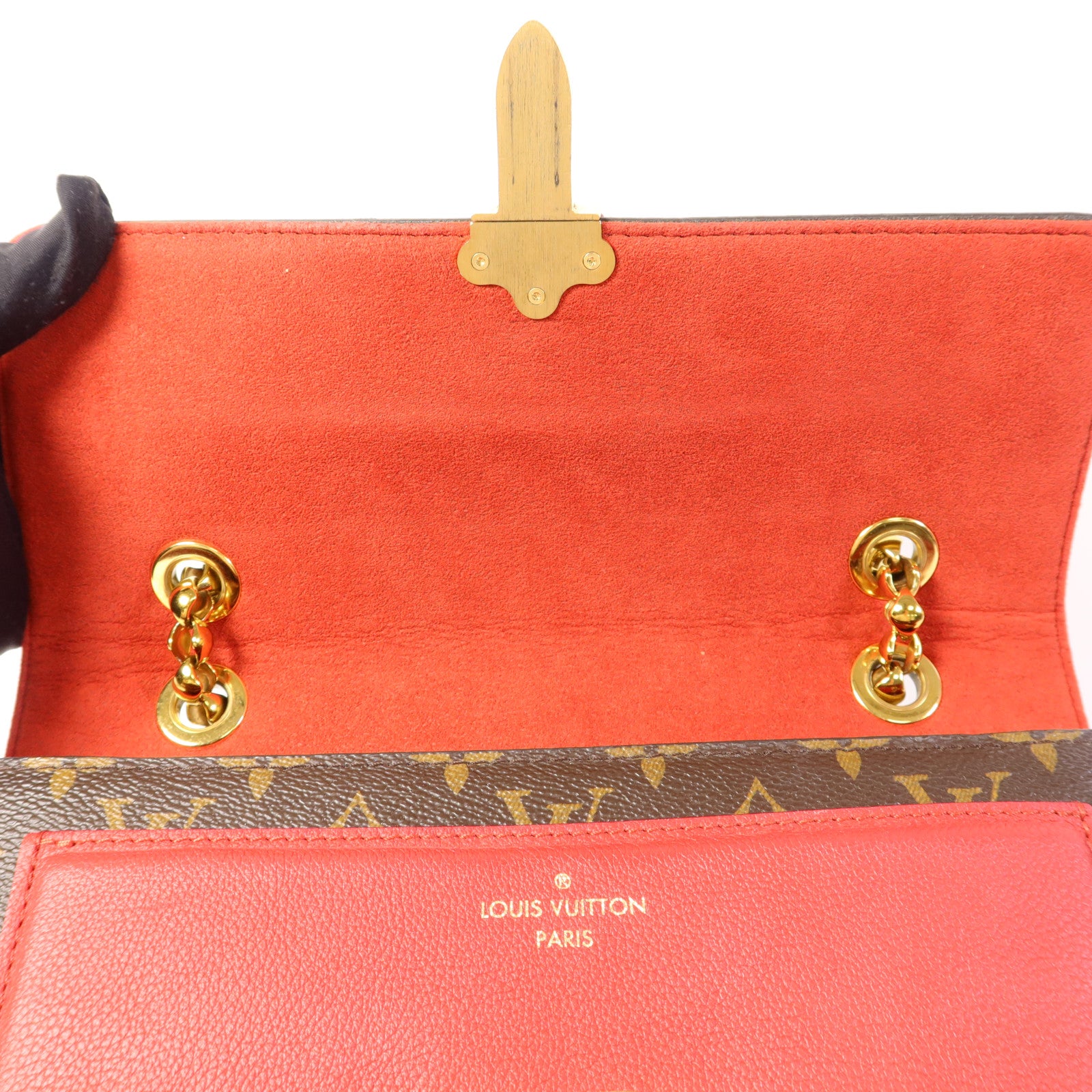 LOUIS VUITTON Monogram Victoire金扣鏈帶肩背袋