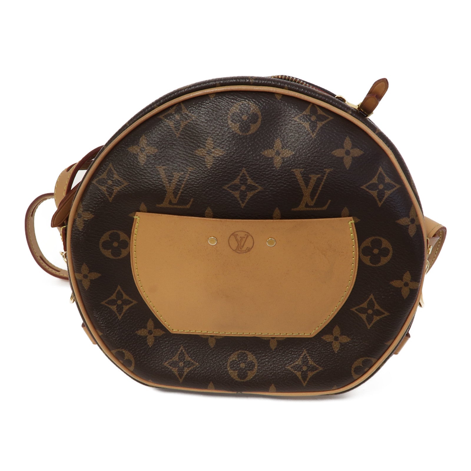 LOUIS VUITTON Monogram Boite Chapeau Souple金扣肩背袋啡色