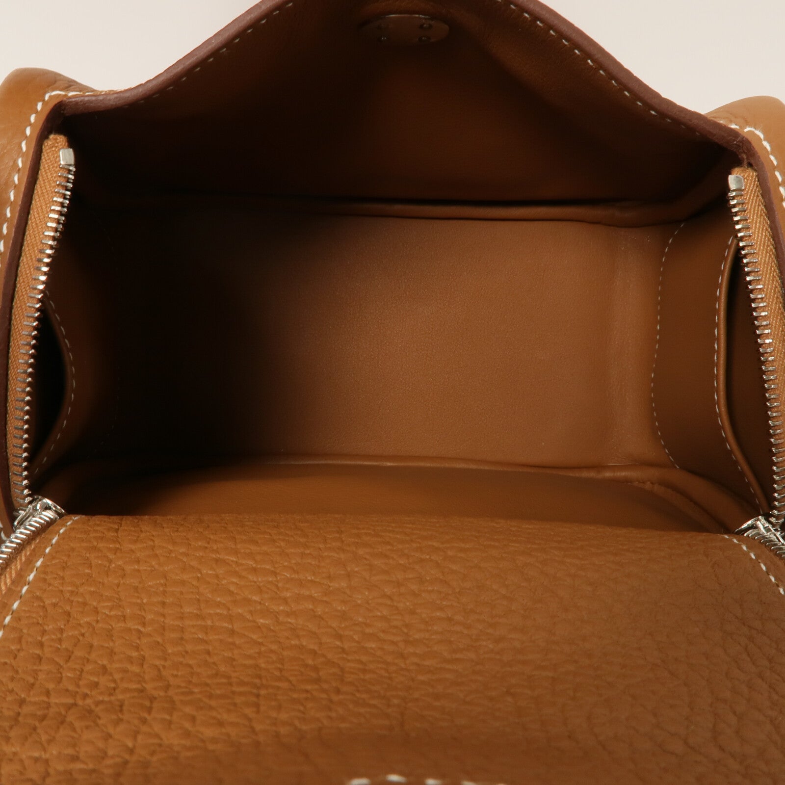HERMES Clemence皮革Mini Lindy金扣手挽肩背兩用袋Gold