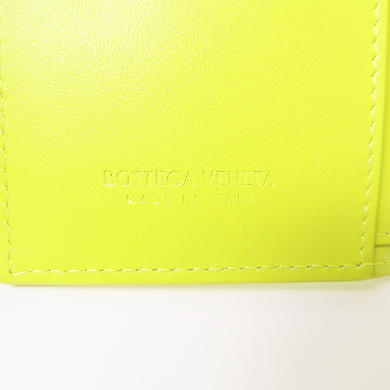BOTTEGA VENETA 織紋皮革Wallet金扣錢包黃色