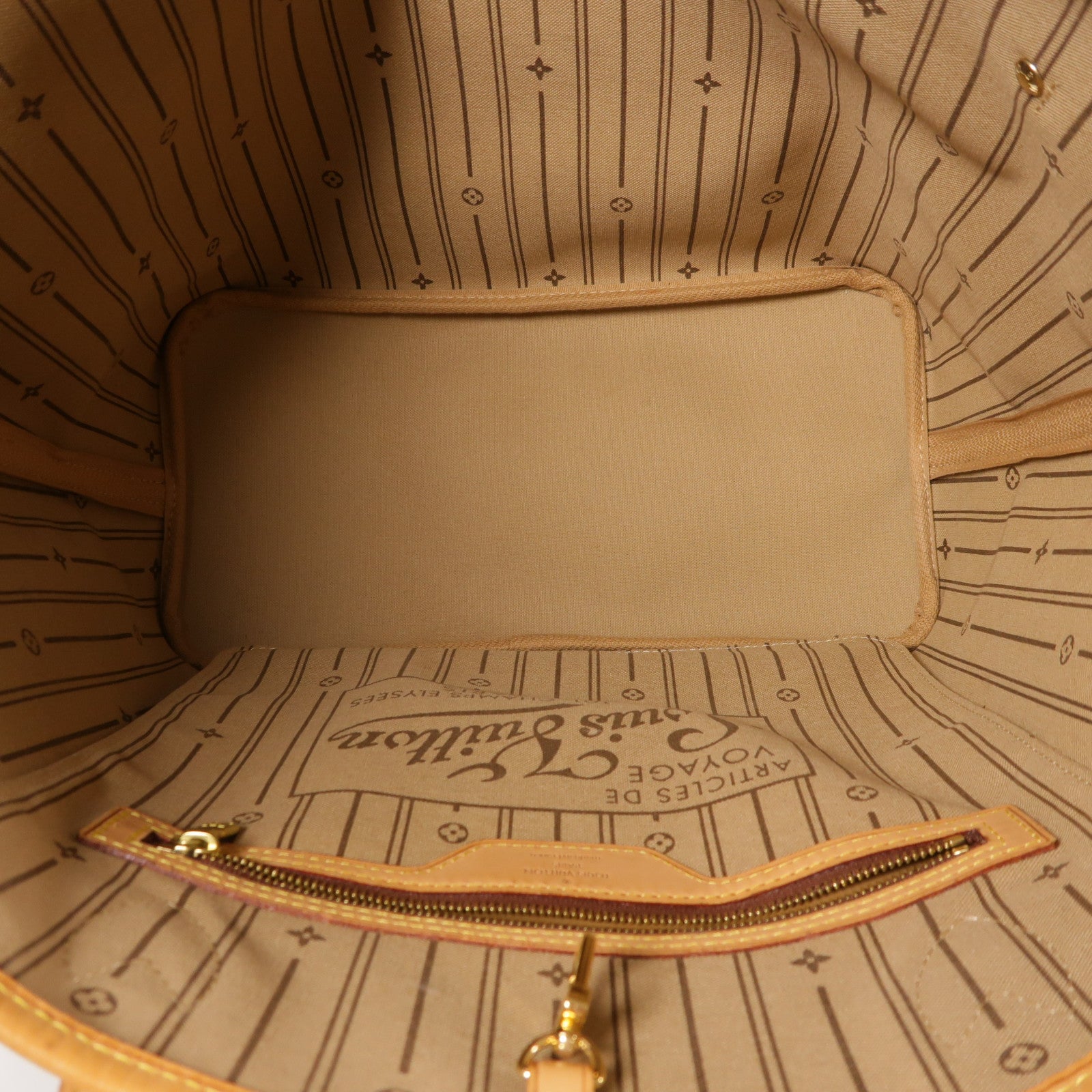 LOUIS VUITTON Monogram Neverfull MM金扣手挽袋