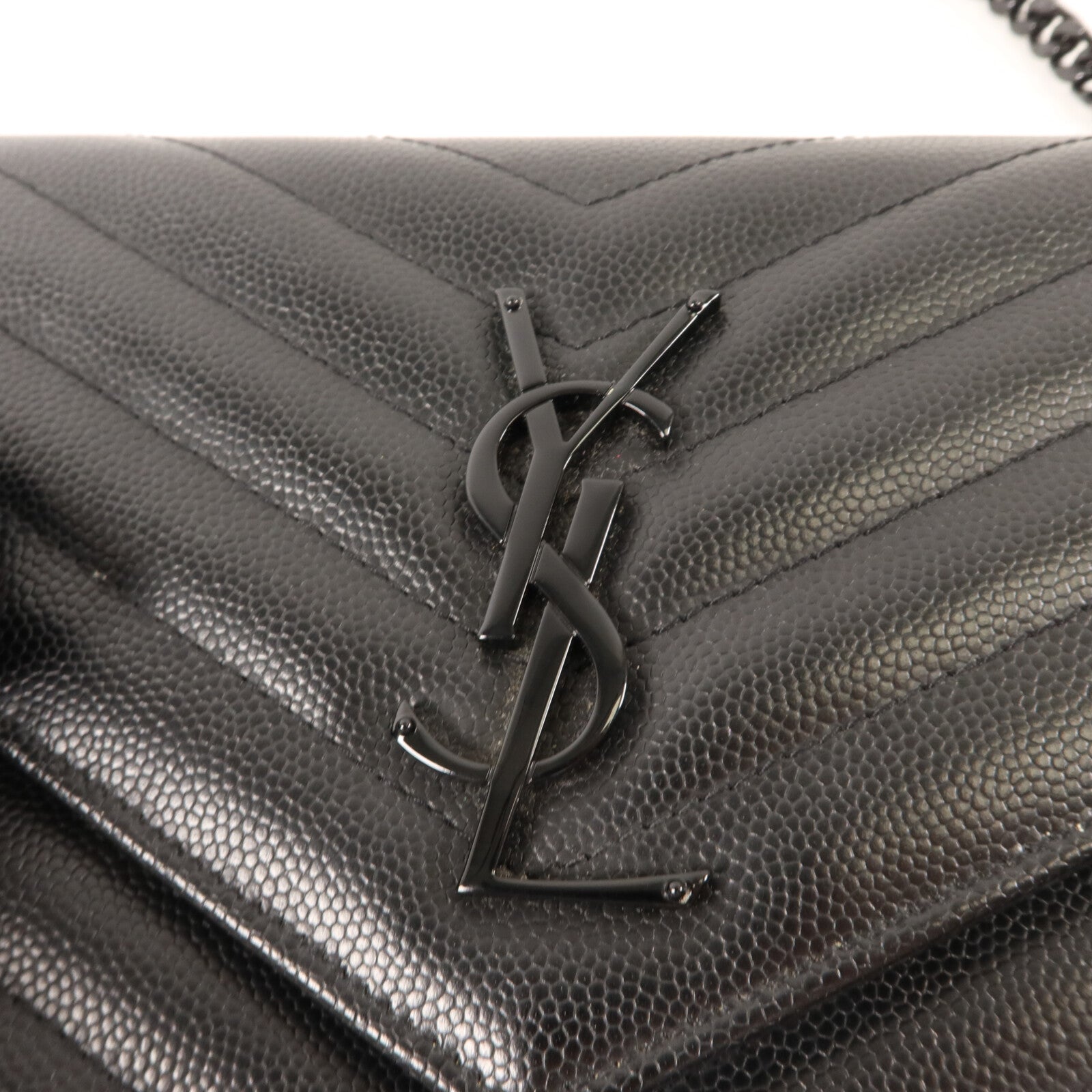 SAINT LAURENT 牛皮皮革Cassandre Envelope肩背袋