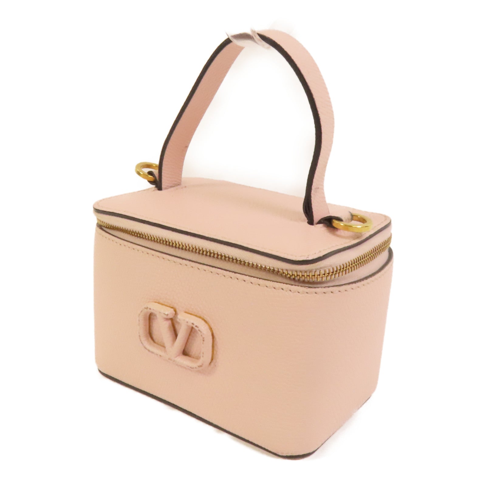 Valentino 牛皮皮革Garavani Vanity Case金扣手挽肩背兩用袋