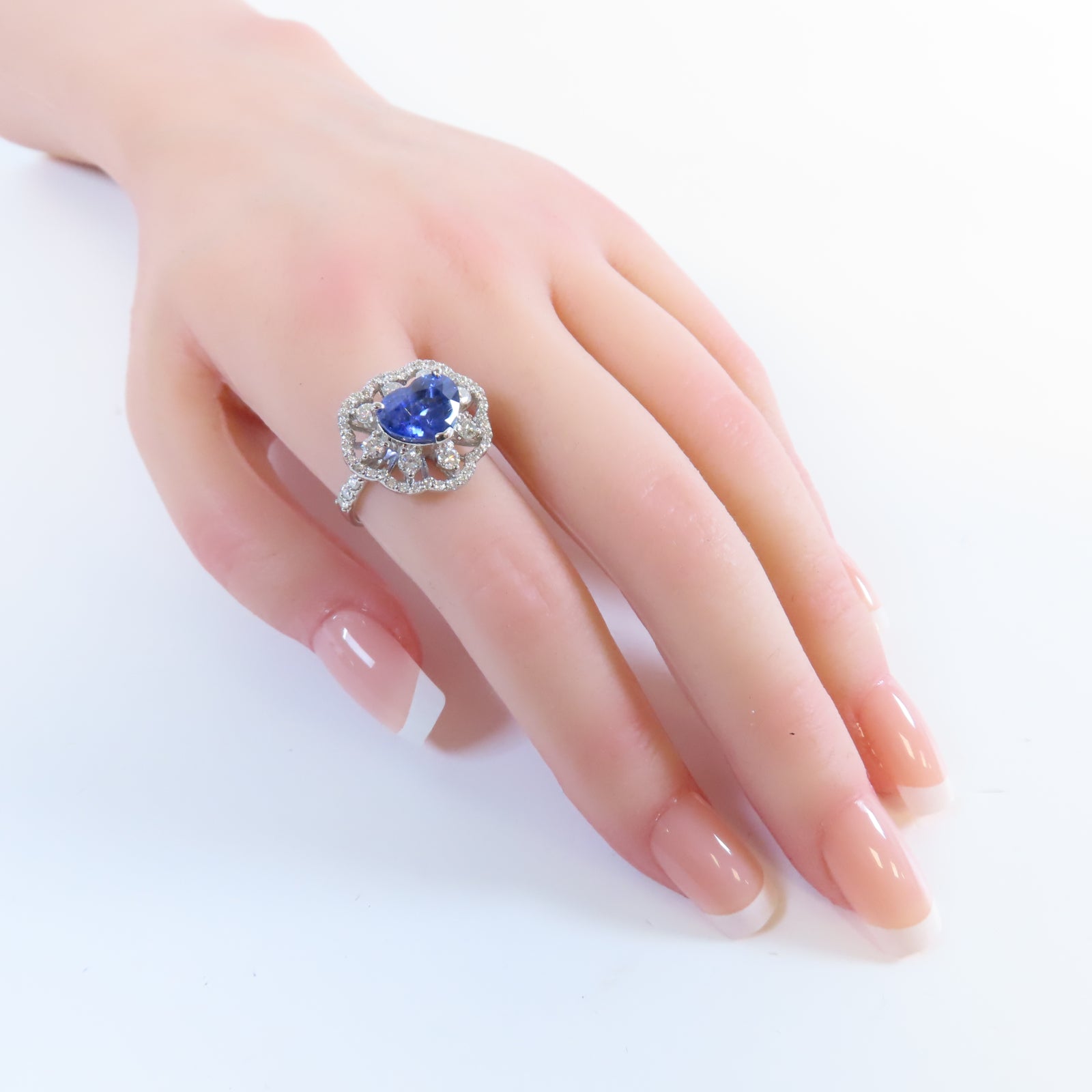 JEWELRY 【激減優惠】PT950鉑金Ring3.63ct藍寶石/1.00ct鑽石戒指US#6.25