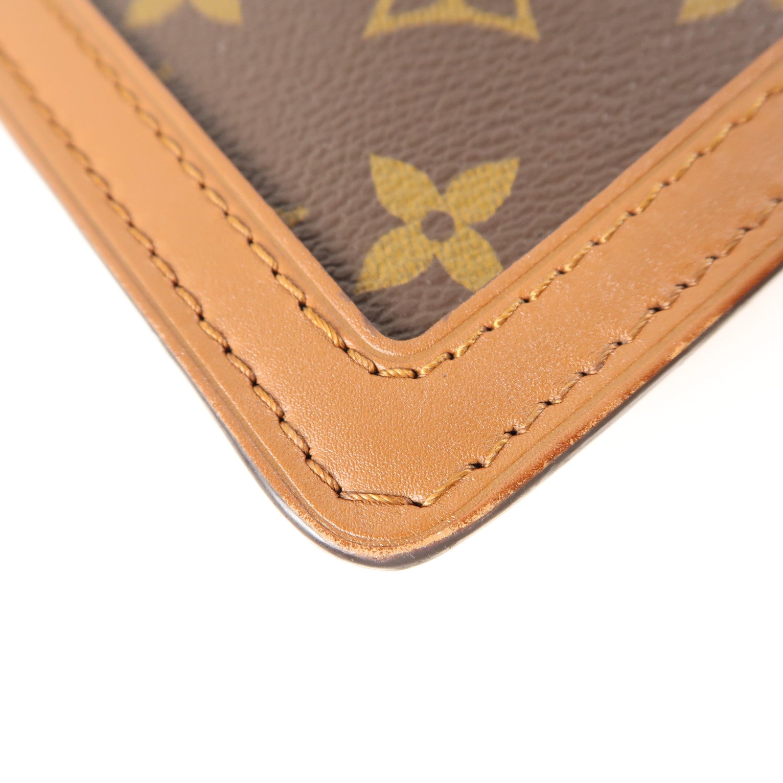 LOUIS VUITTON Monogram/Monogram Reverse Dauphine MM金扣手挽肩背兩用袋棕色
