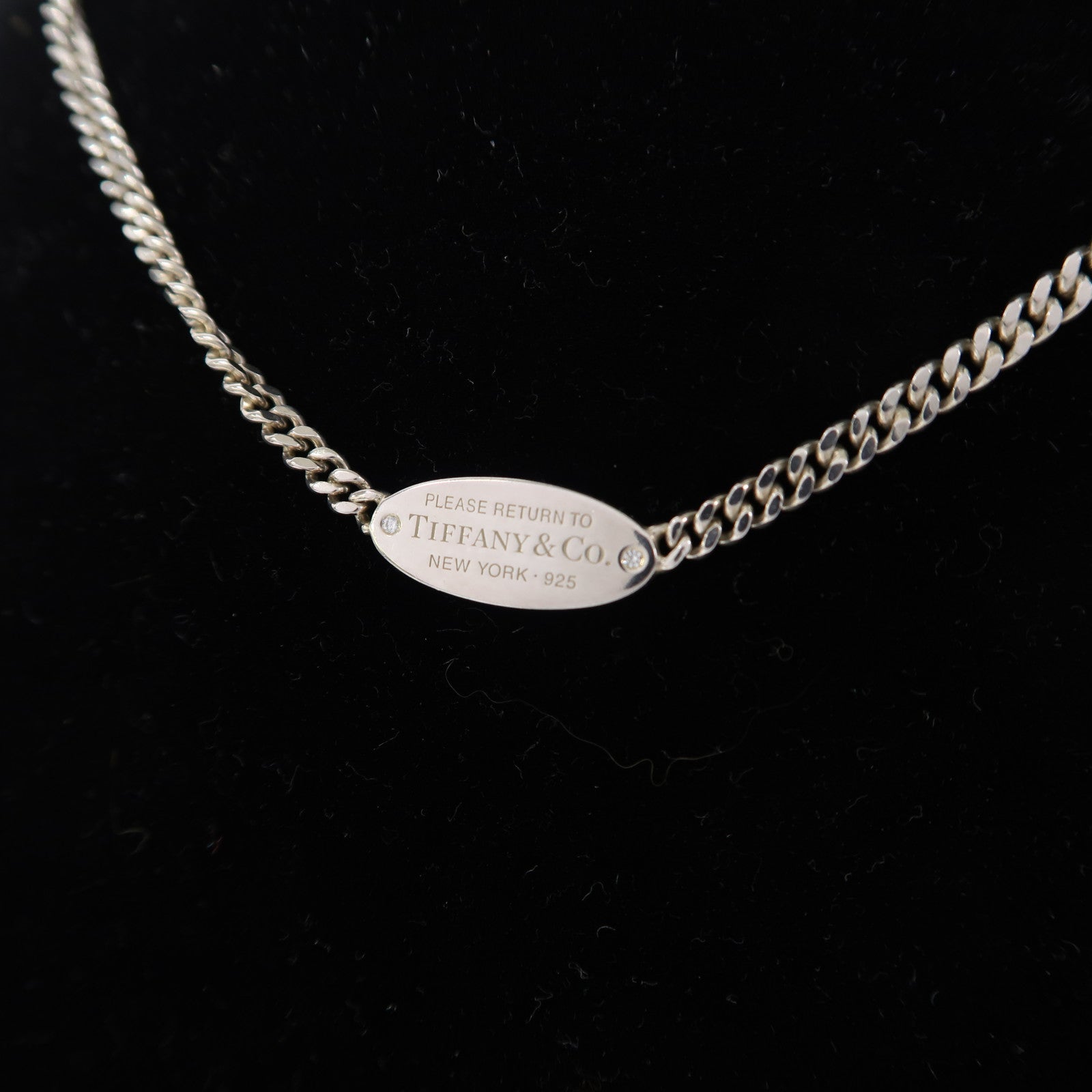 TIFFANY＆CO 925純銀Oval Link Necklace項鍊
