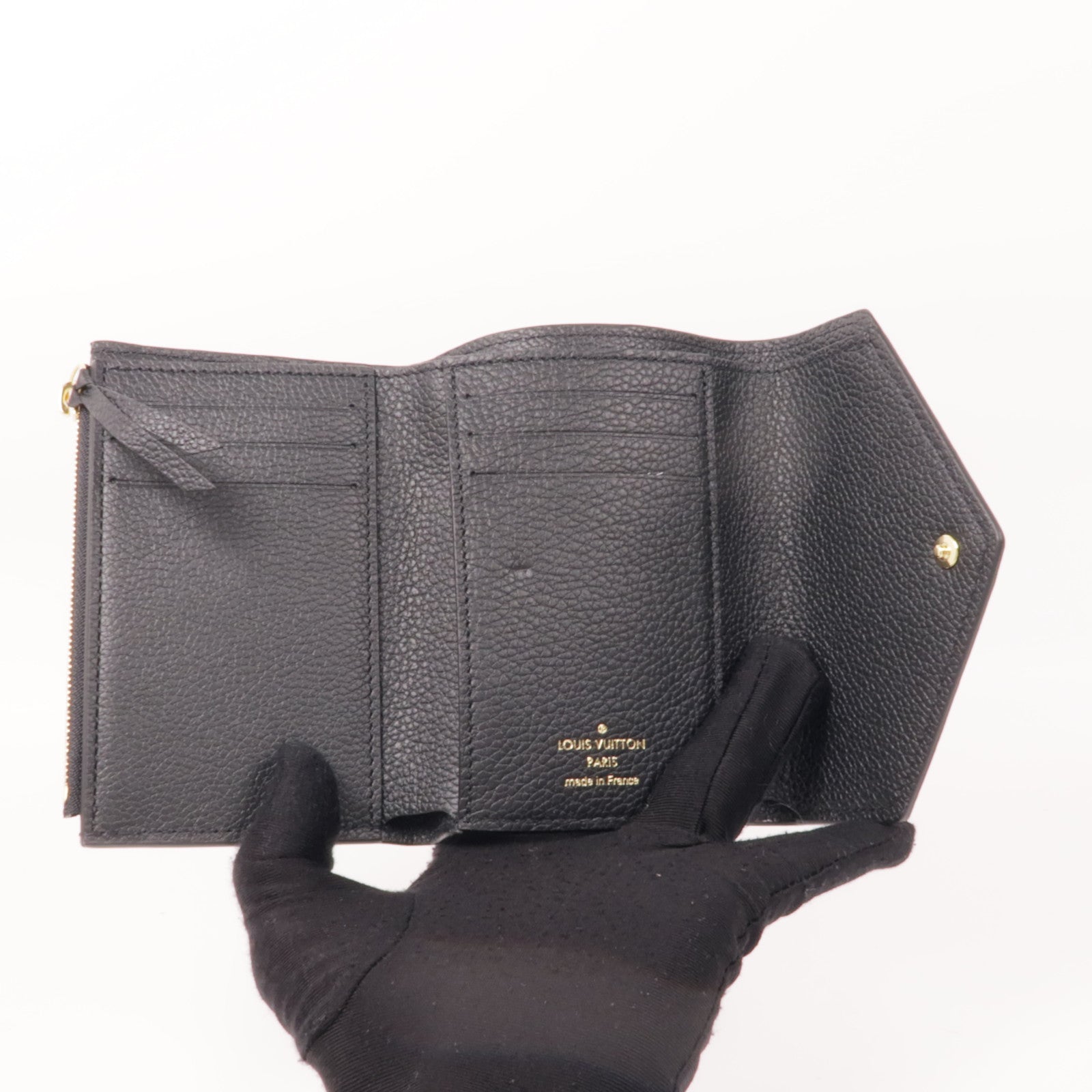 LOUIS VUITTON Monogram Empreinte Victorine Wallet金扣錢包