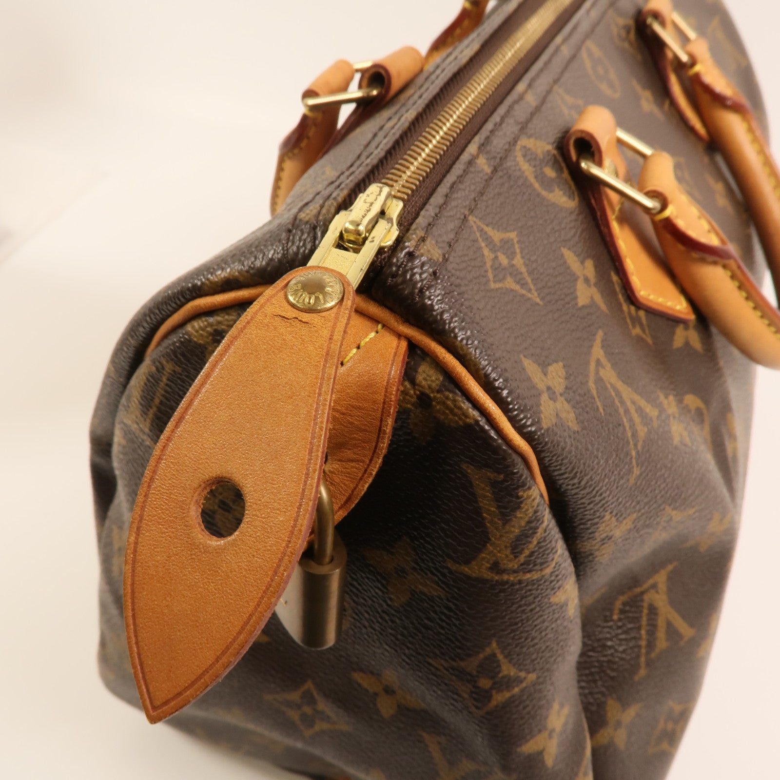 LOUIS VUITTON Monogram Speedy 30金扣手挽袋
