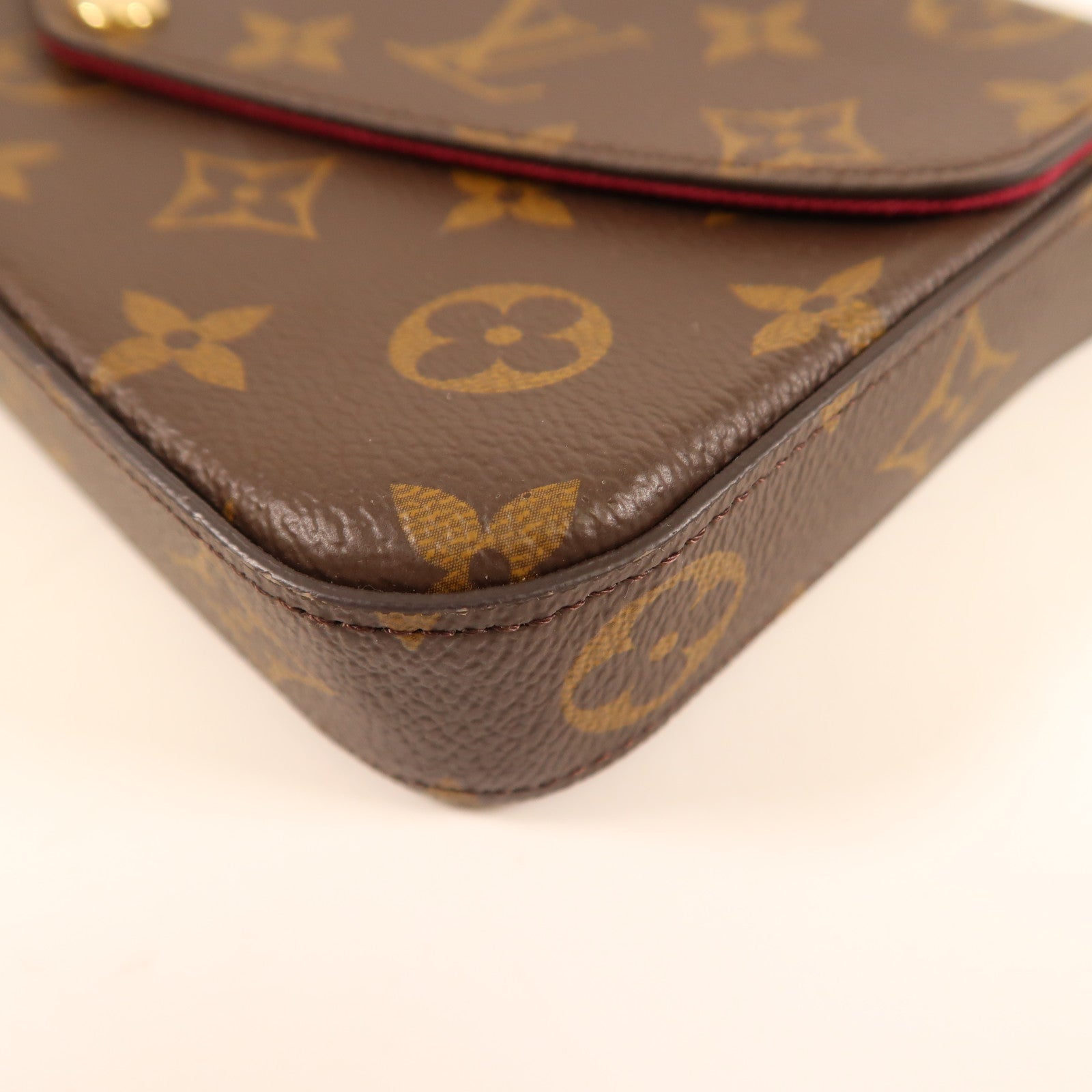 LOUIS VUITTON Monogram Pochette Felicie金扣鏈帶肩背袋