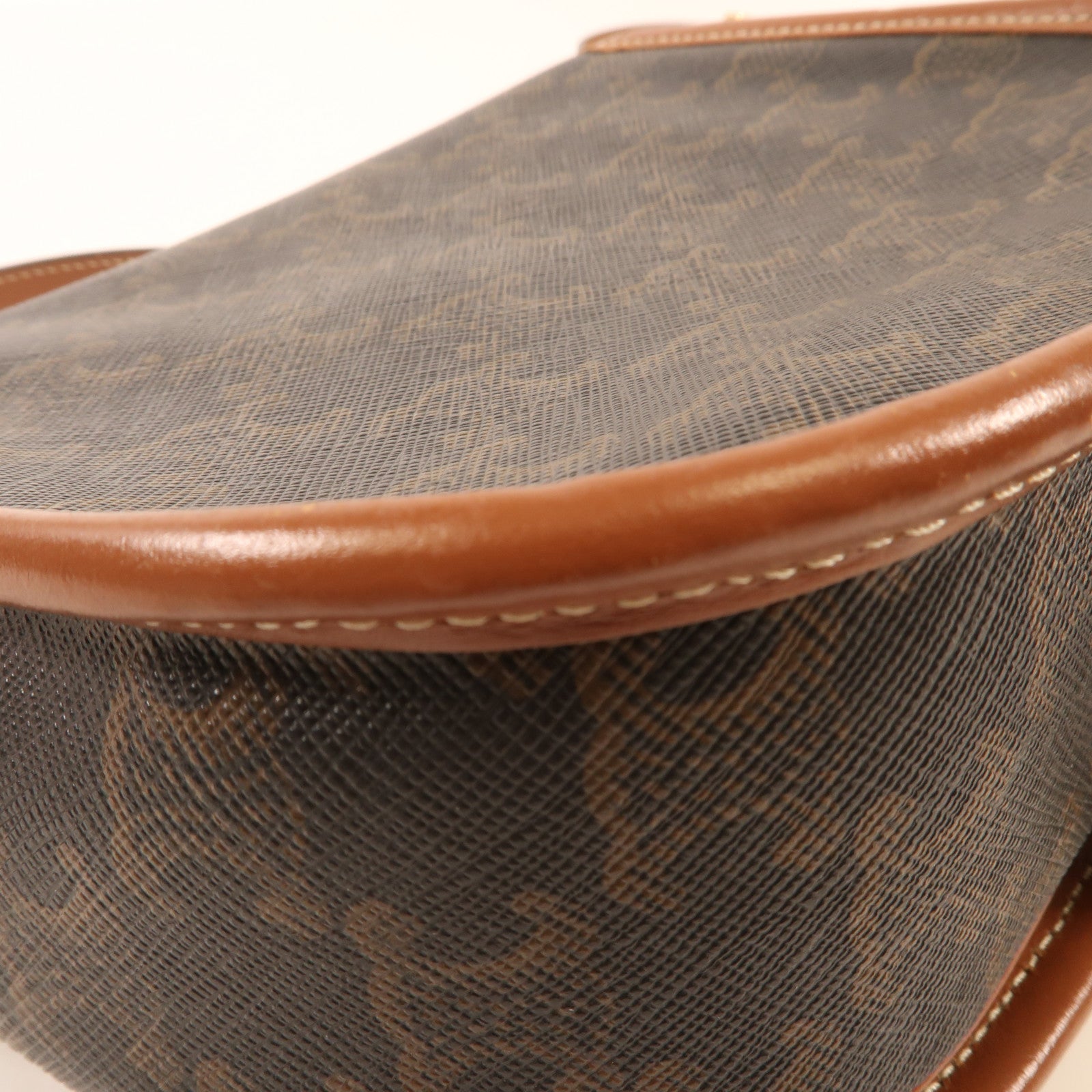 CELINE 塗層帆布Folco Bag金扣肩背袋