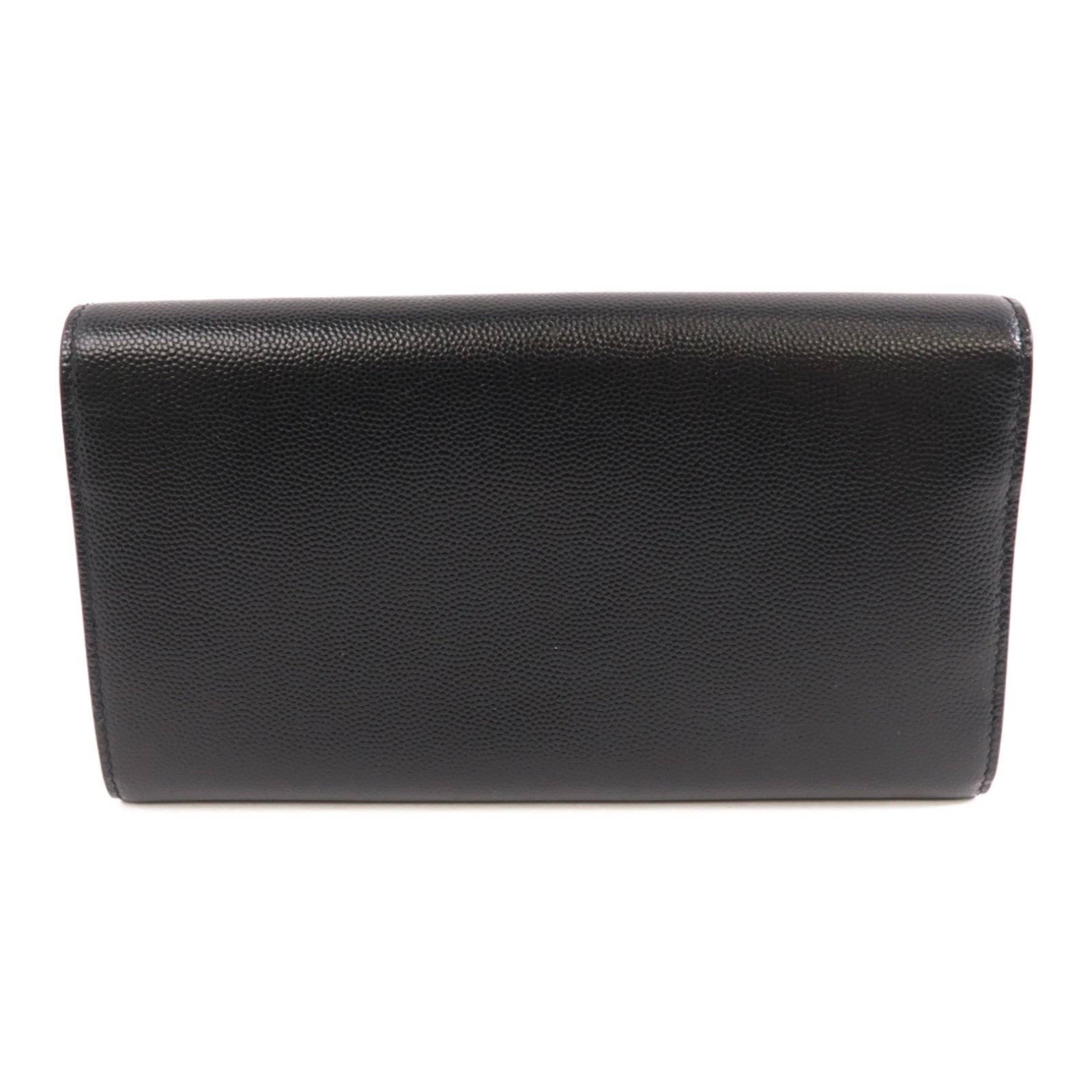 SAINT LAURENT 牛皮皮革Long Wallet金扣長錢包黑色