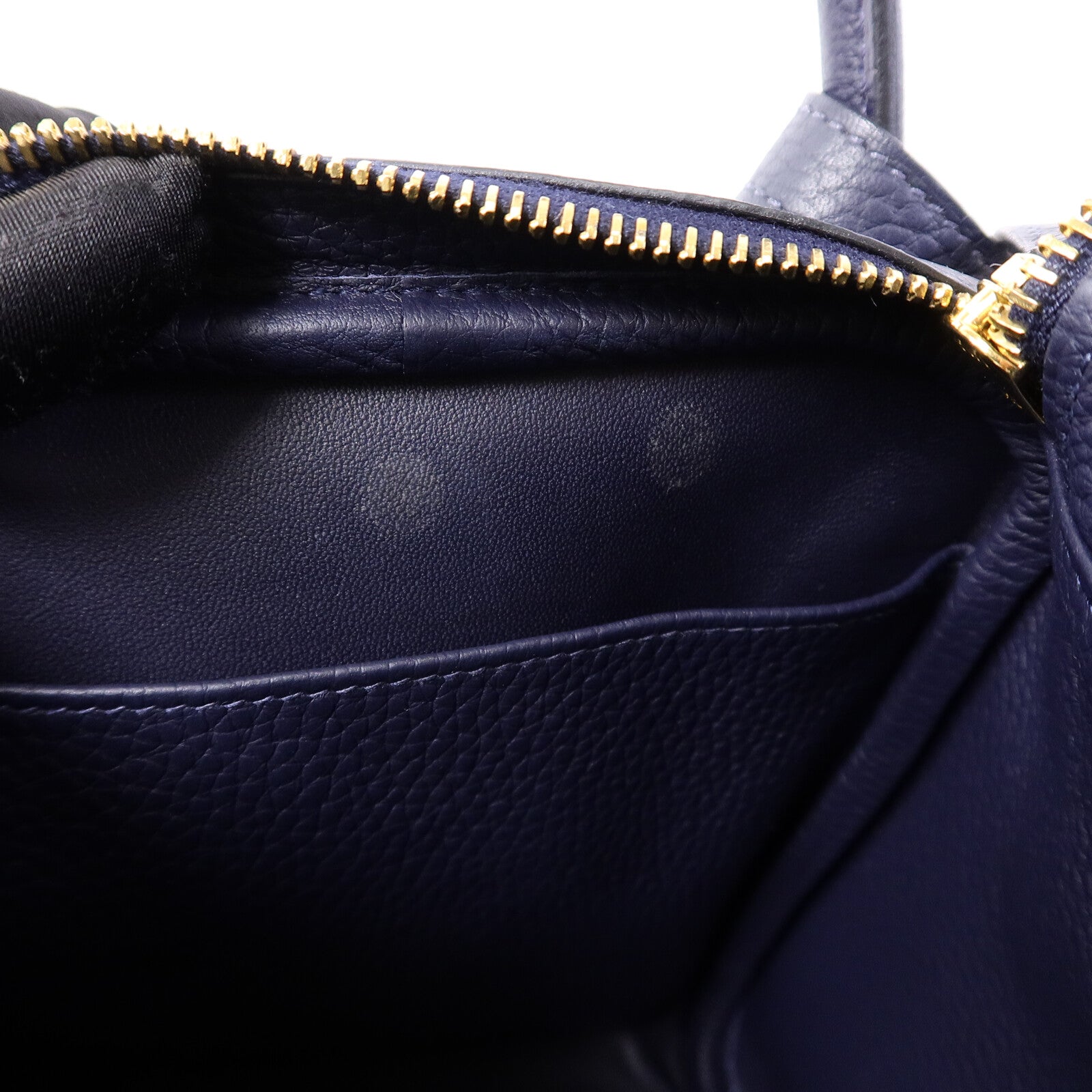 HERMES Togo皮革Lindy 30肩背袋Blue Nuit