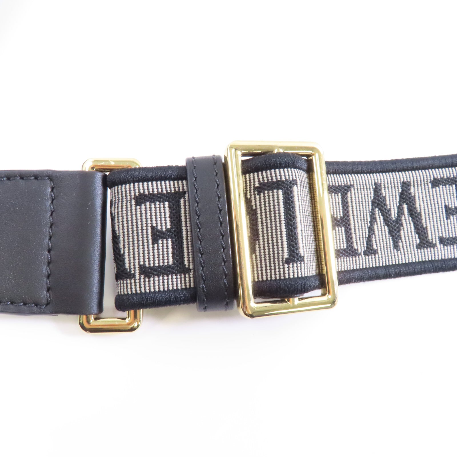 LOEWE 牛皮皮革Mini Gate金扣肩背袋黑色