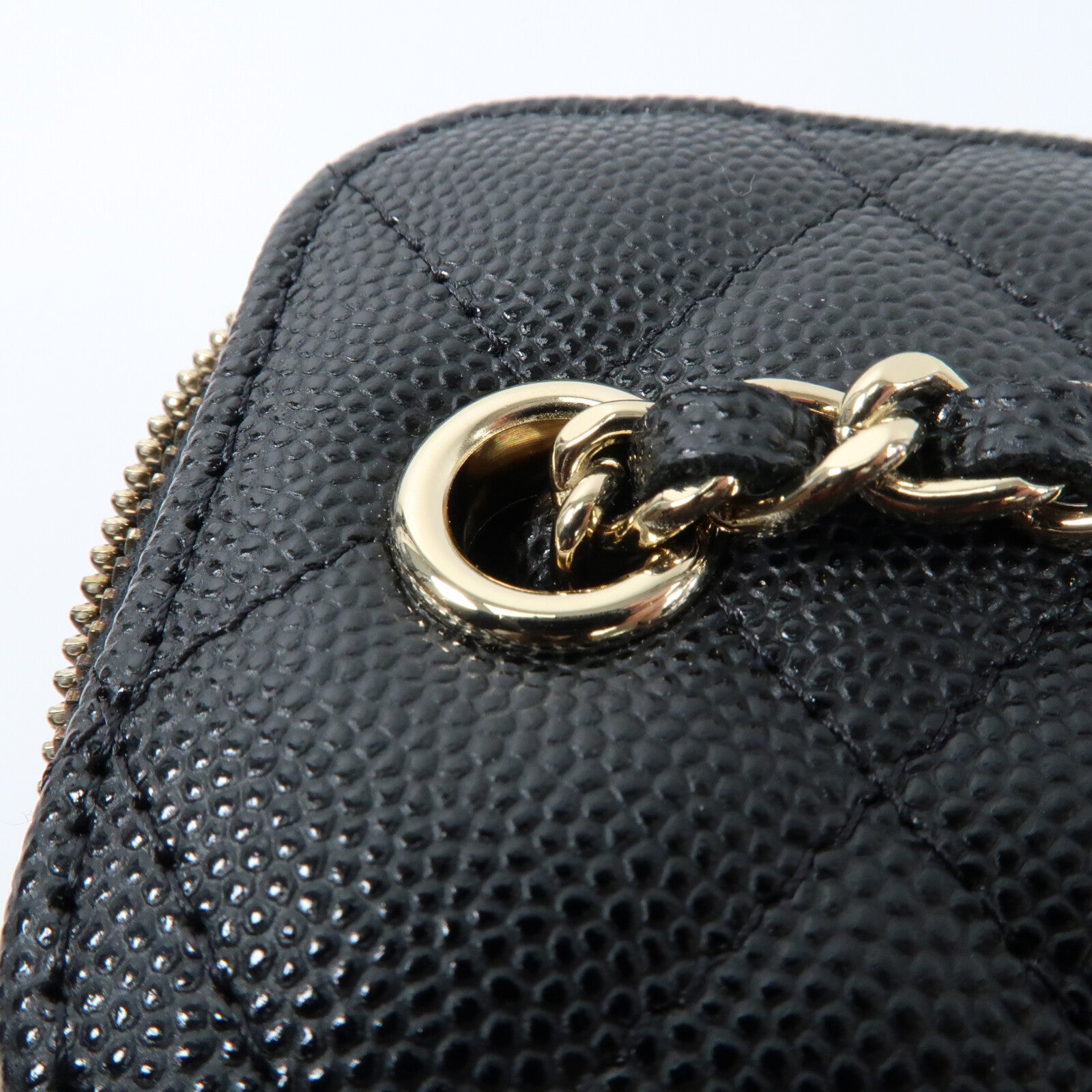 CHANEL 牛皮皮革Small Vanity Case金扣鏈帶肩背袋