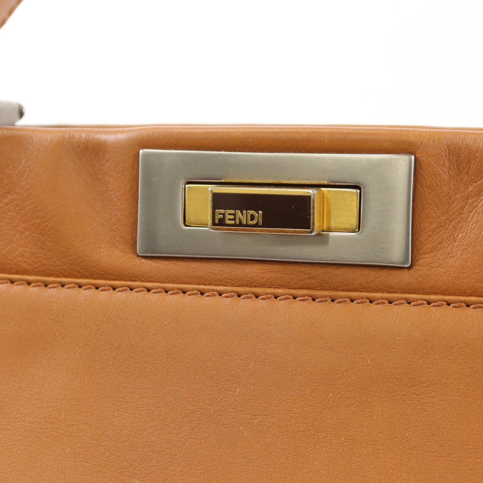 FENDI 牛皮皮革Peekaboo Regular手挽肩背兩用袋
