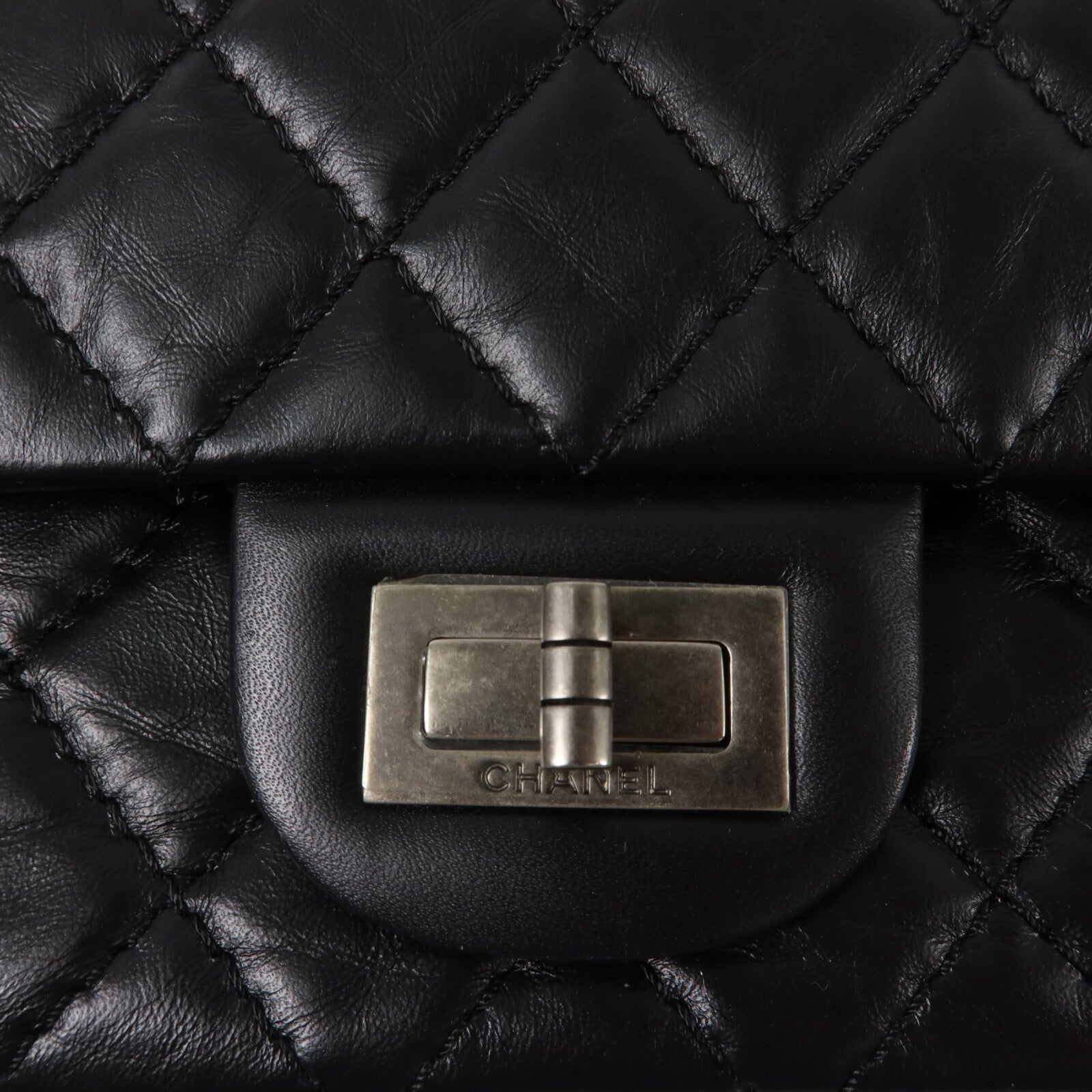 CHANEL 牛皮皮革2.55 Small鏈帶手挽肩背兩用袋