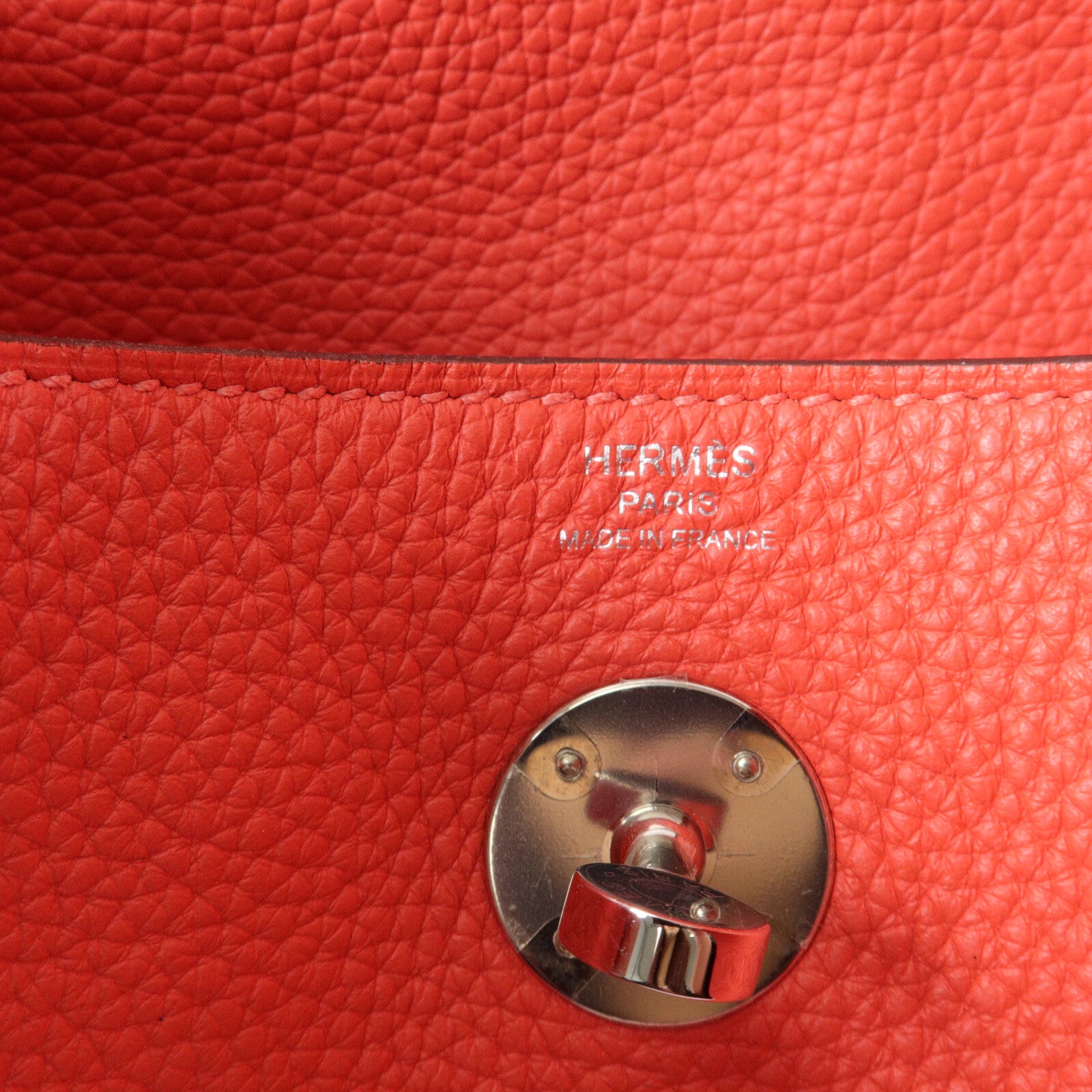HERMES Clemence皮革Lindy 26手挽肩背兩用袋Rose Jaipur