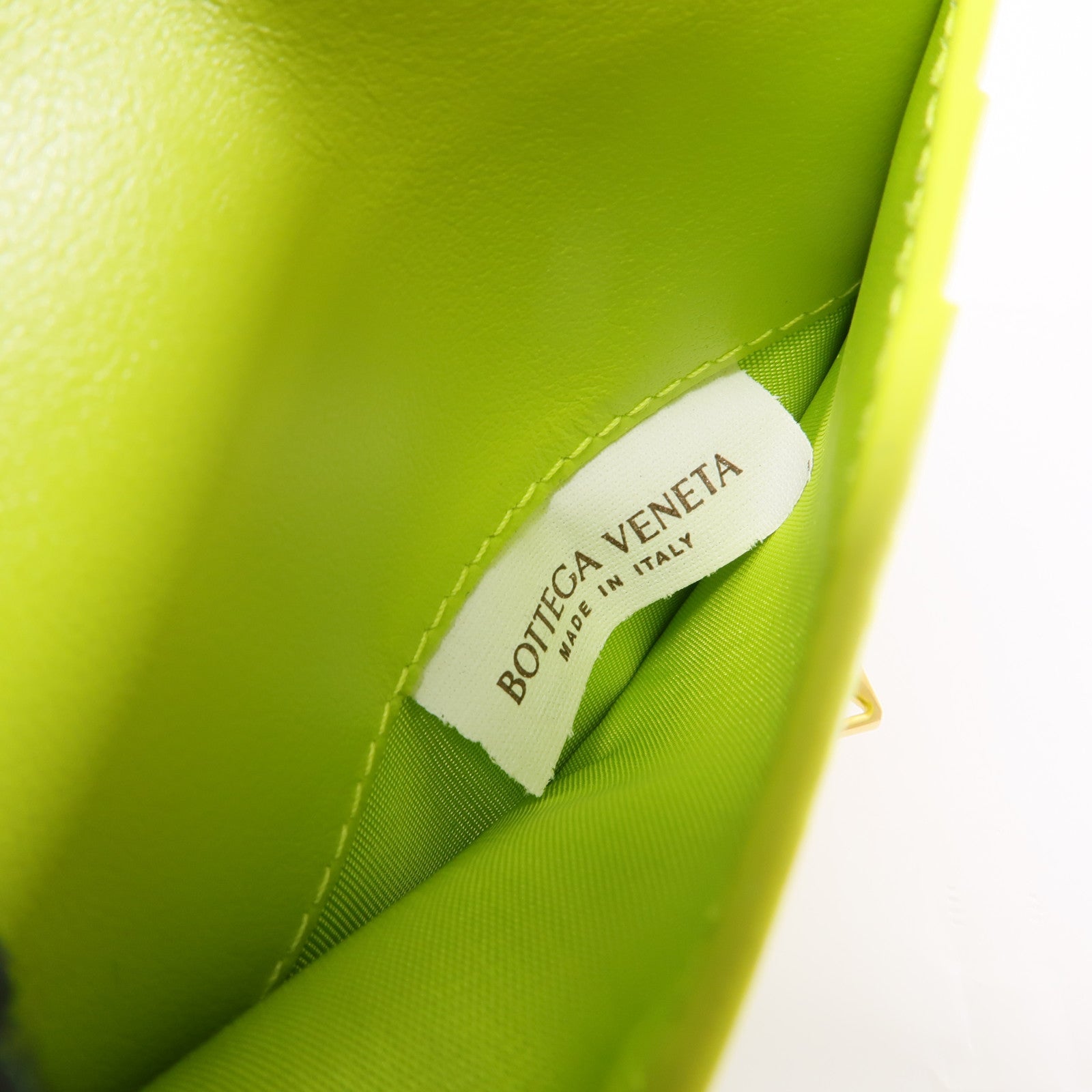 BOTTEGA VENETA 織紋皮革Wallet金扣錢包黃色