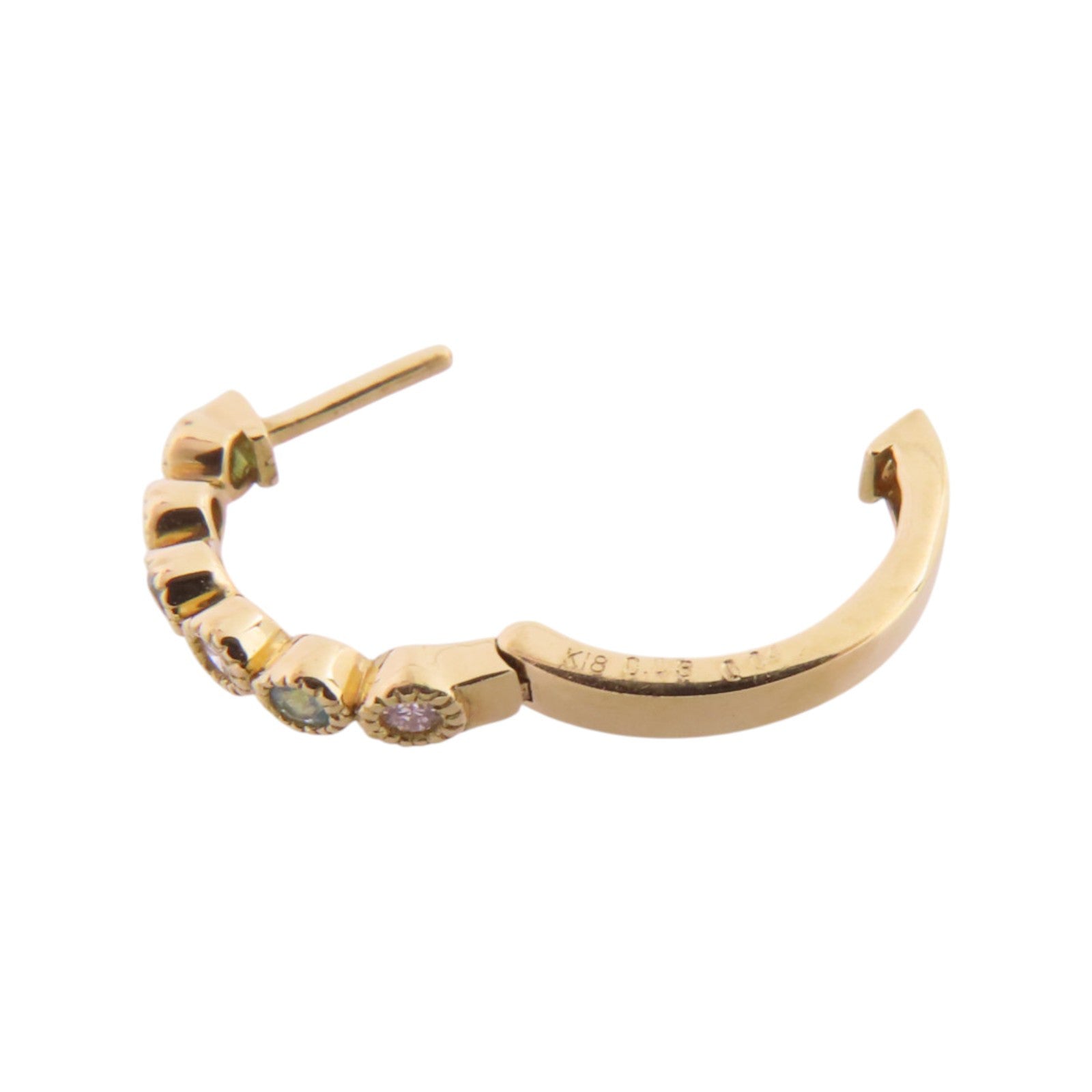 JEWELRY 18K黃金/碧璽石/鑽石Tourmaline Diamond Earrings耳環