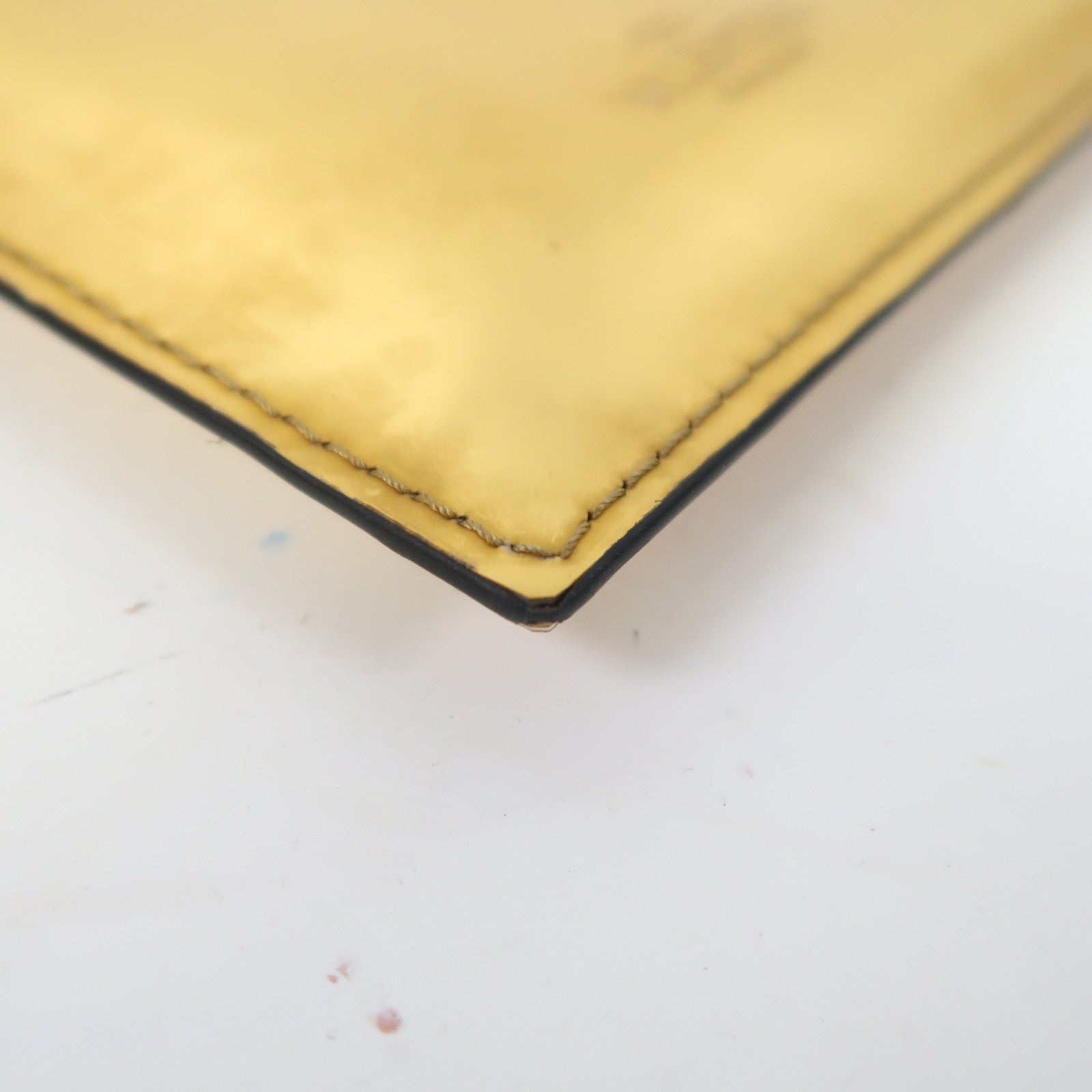 Valentino 漆皮皮革Card Case金扣卡片套金色