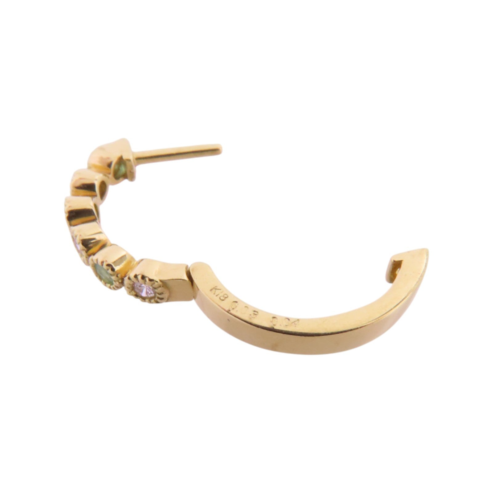 JEWELRY 【激減優惠】18K黃金/碧璽石/鑽石Tourmaline Diamond Earrings耳環