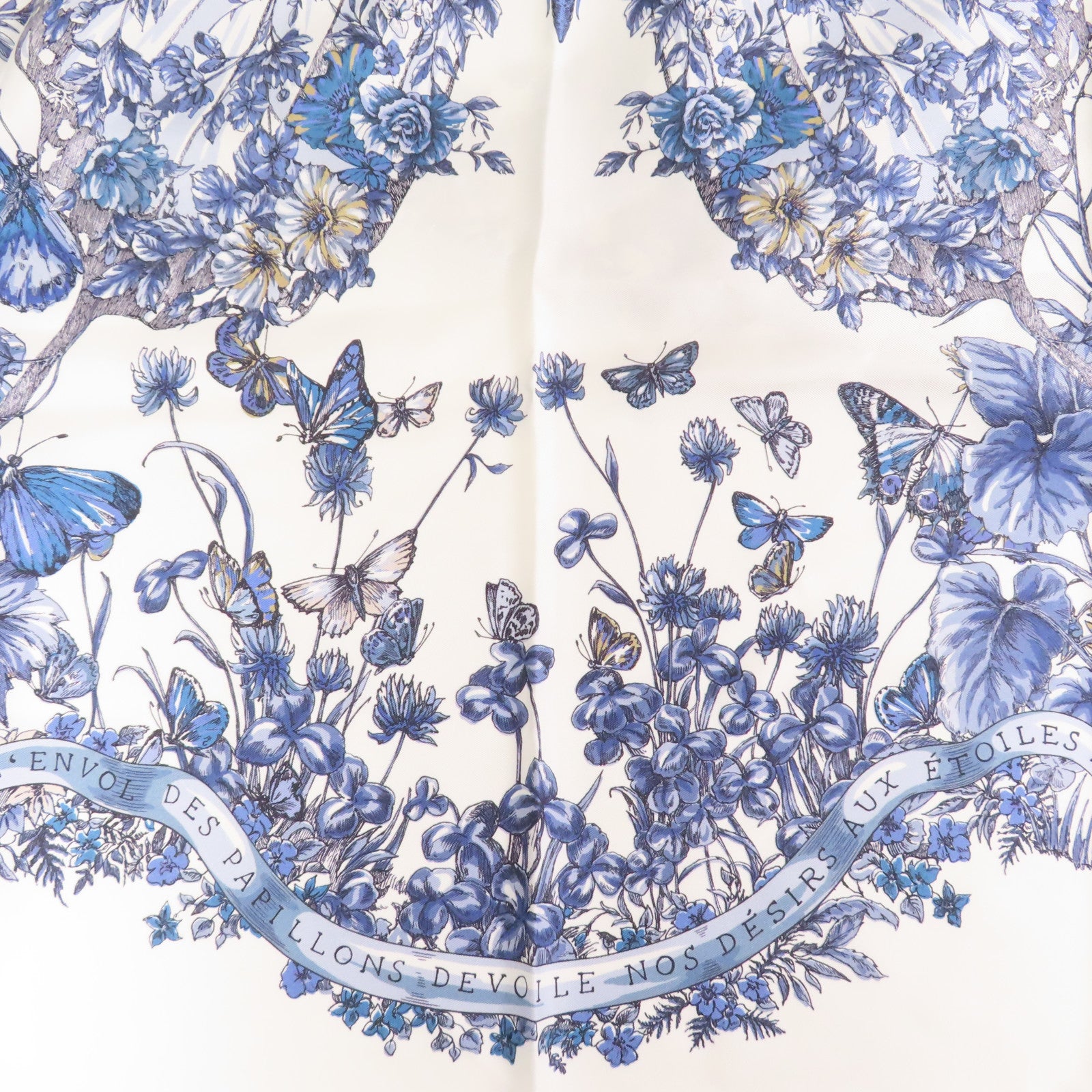 Dior 絲質Scarf絲巾藍色/白色