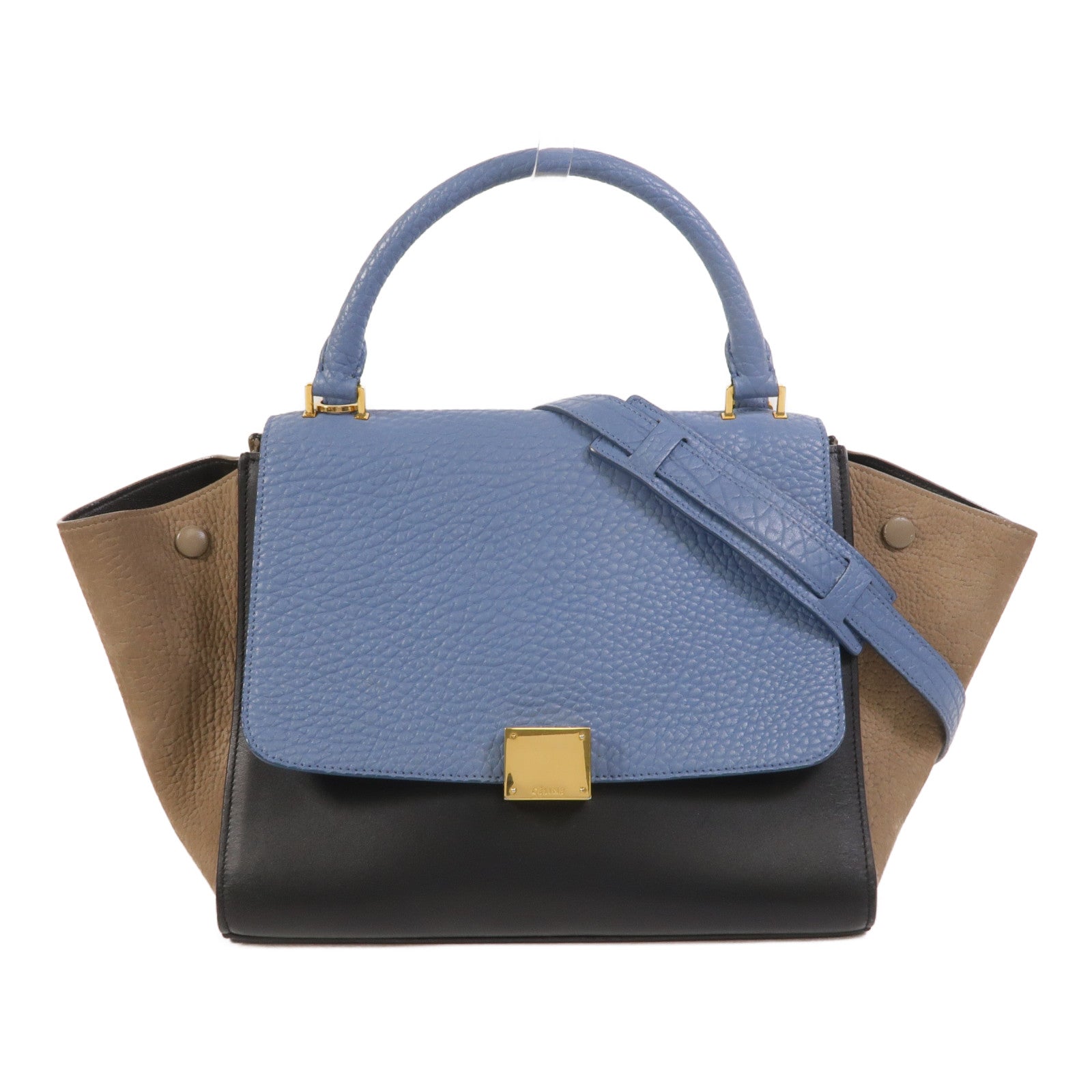 CELINE 牛皮皮革Trapeze手挽肩背兩用袋