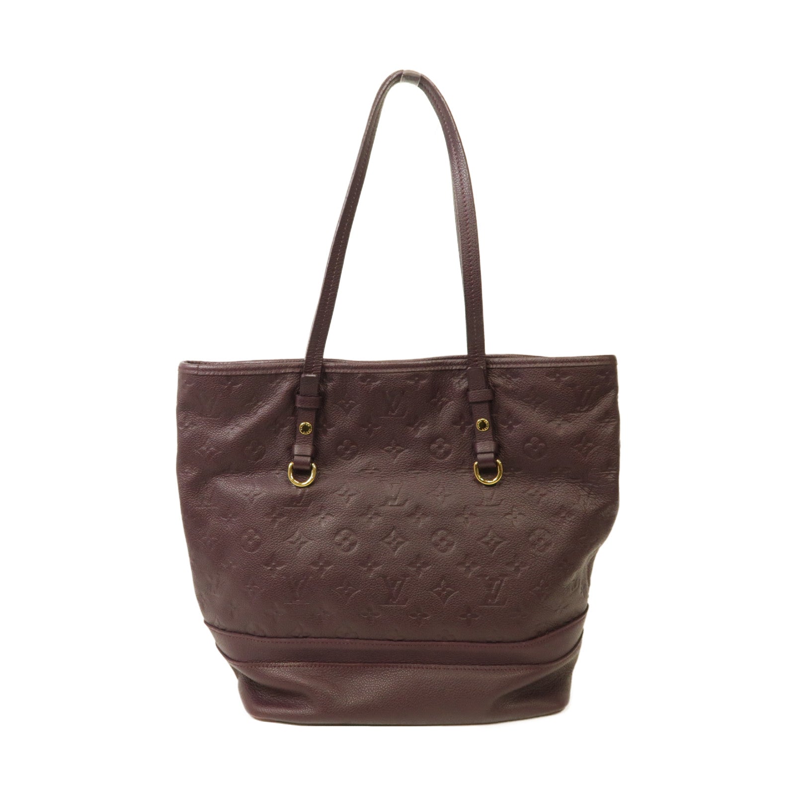 LOUIS VUITTON Monogram Empreinte Citadine PM金扣肩背袋紫色
