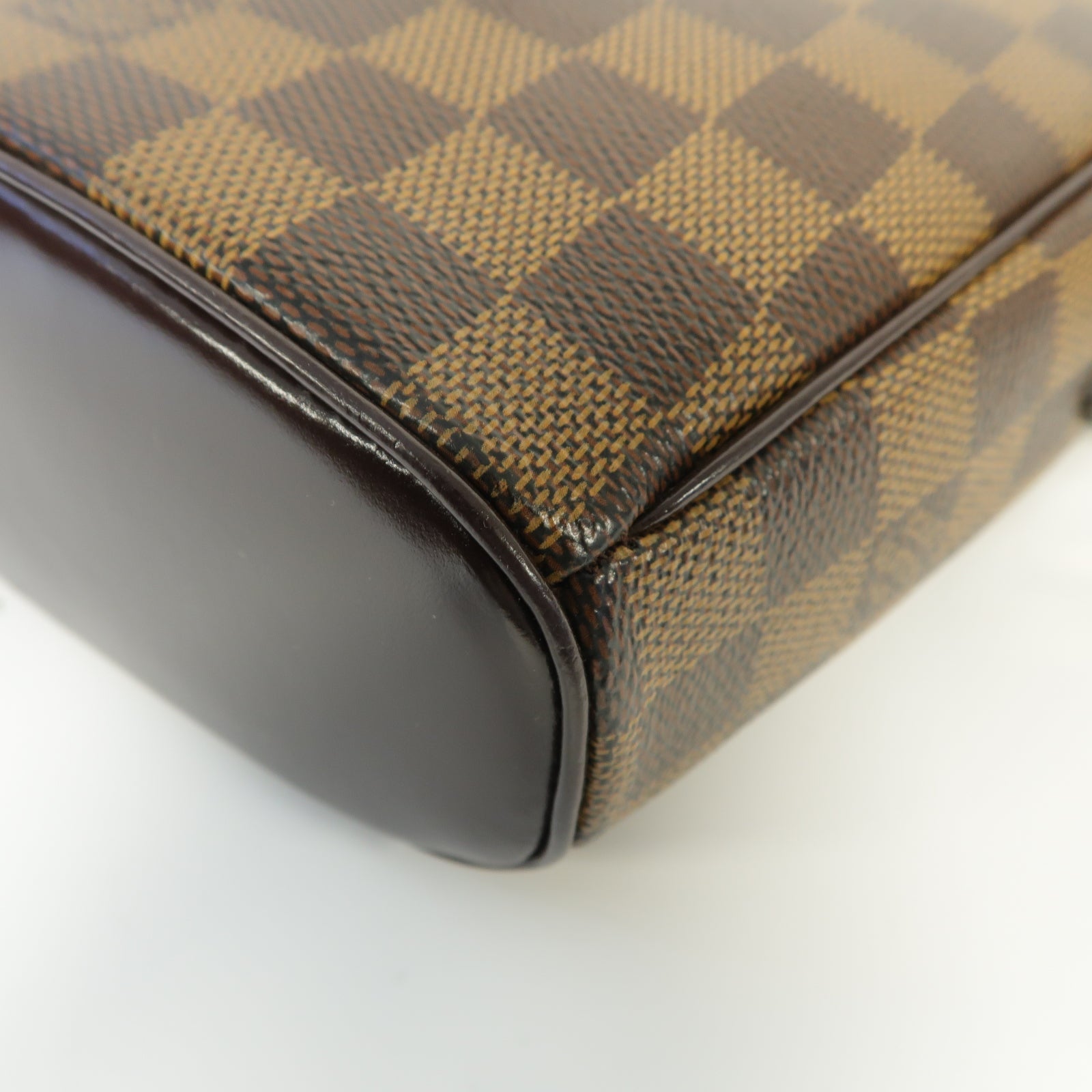 LOUIS VUITTON Damier Ipanema PM金扣肩背袋棕色
