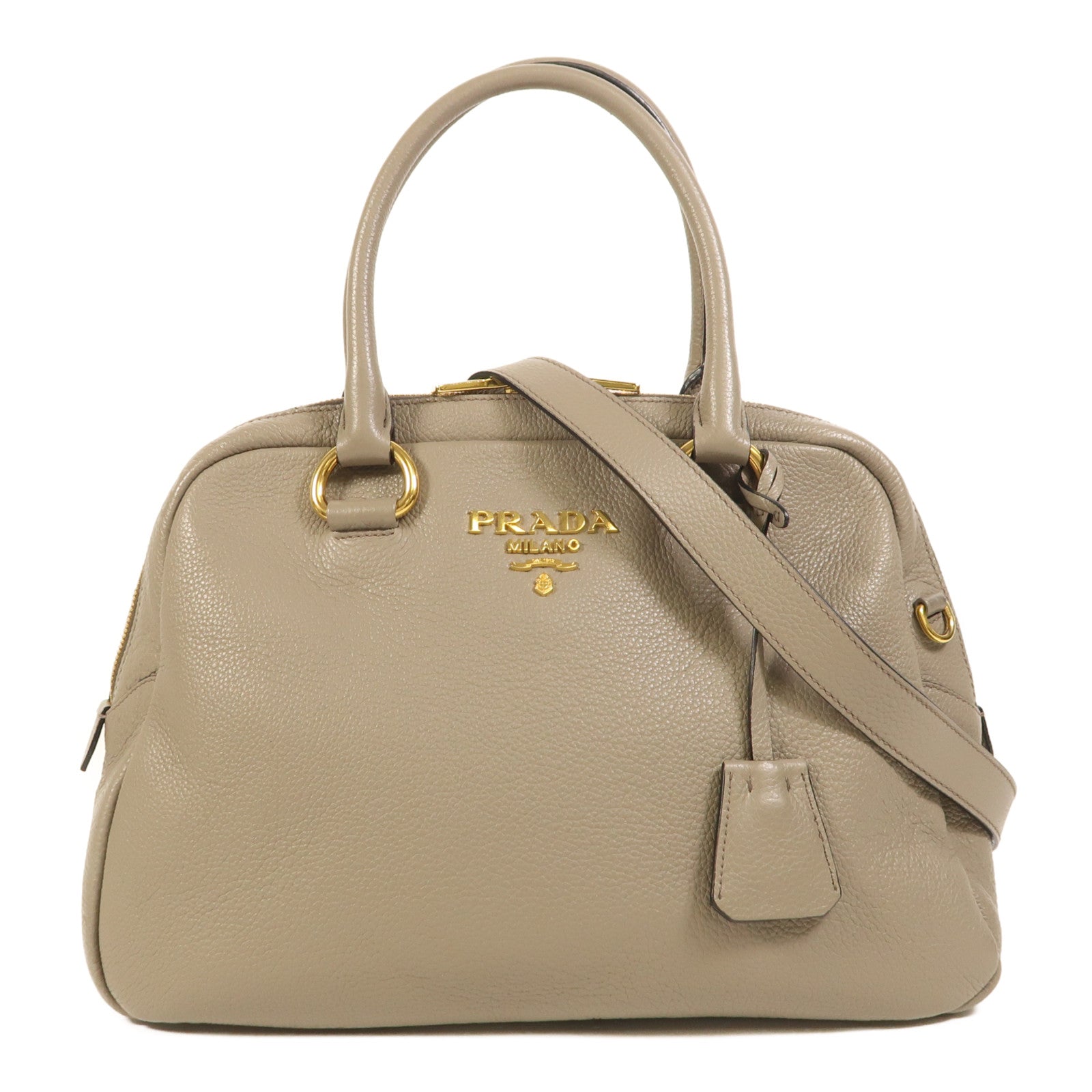 PRADA 牛皮皮革2 Way Shoulder金扣手挽肩背兩用袋
