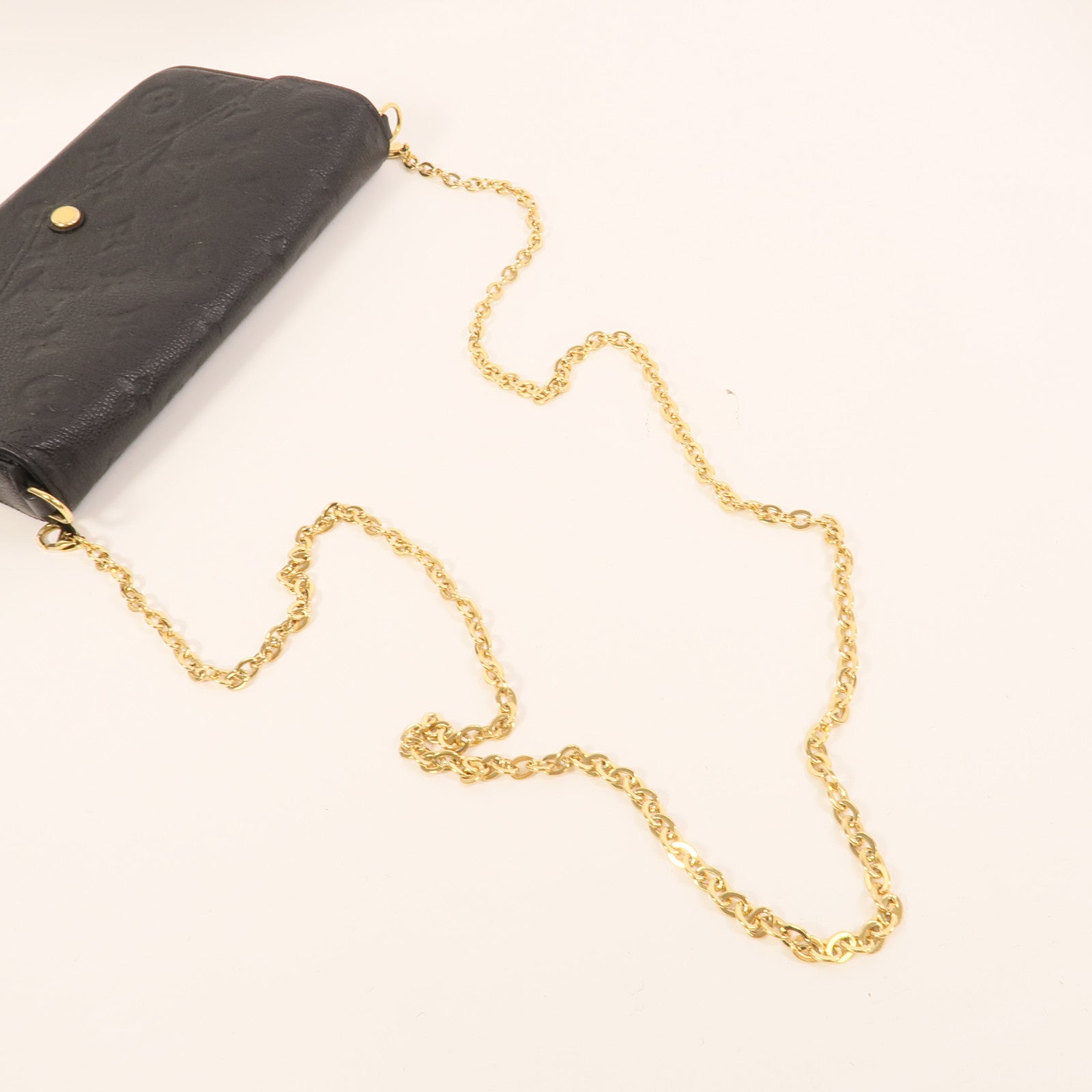 LOUIS VUITTON Monogram Empreinte Felicie Pochette 金扣鏈帶肩背袋