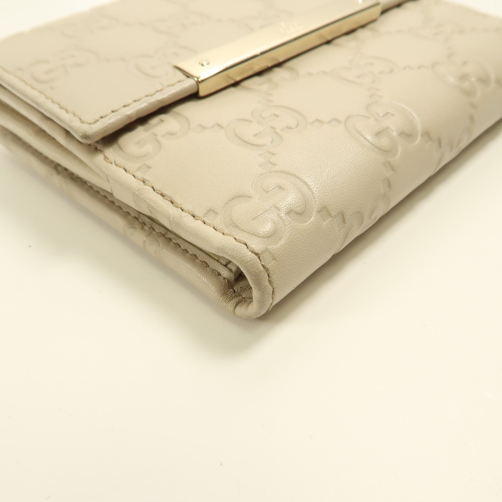 GUCCI 牛皮皮革Wallet金扣折疊錢包