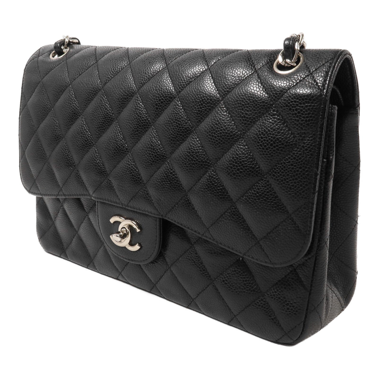 CHANEL 牛皮皮革Large Classic鏈帶肩背袋