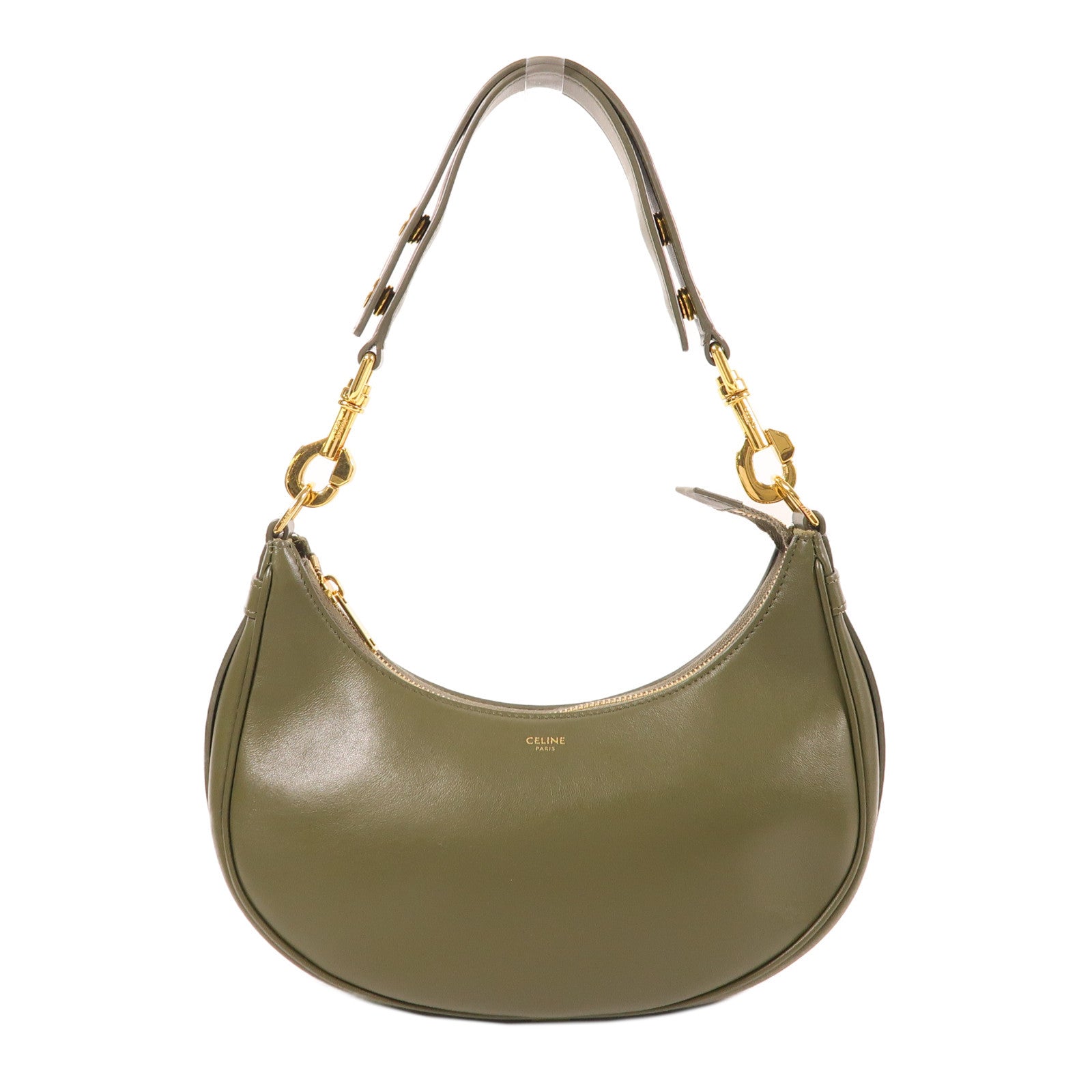 CELINE 牛皮皮革Ava金扣肩背袋