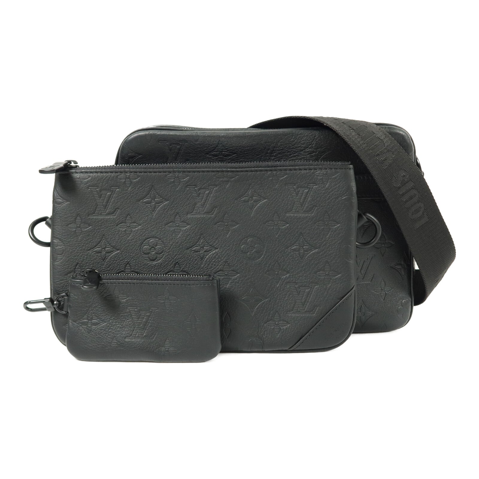 LOUIS VUITTON Monogram Shadow Trio Messenger肩背袋